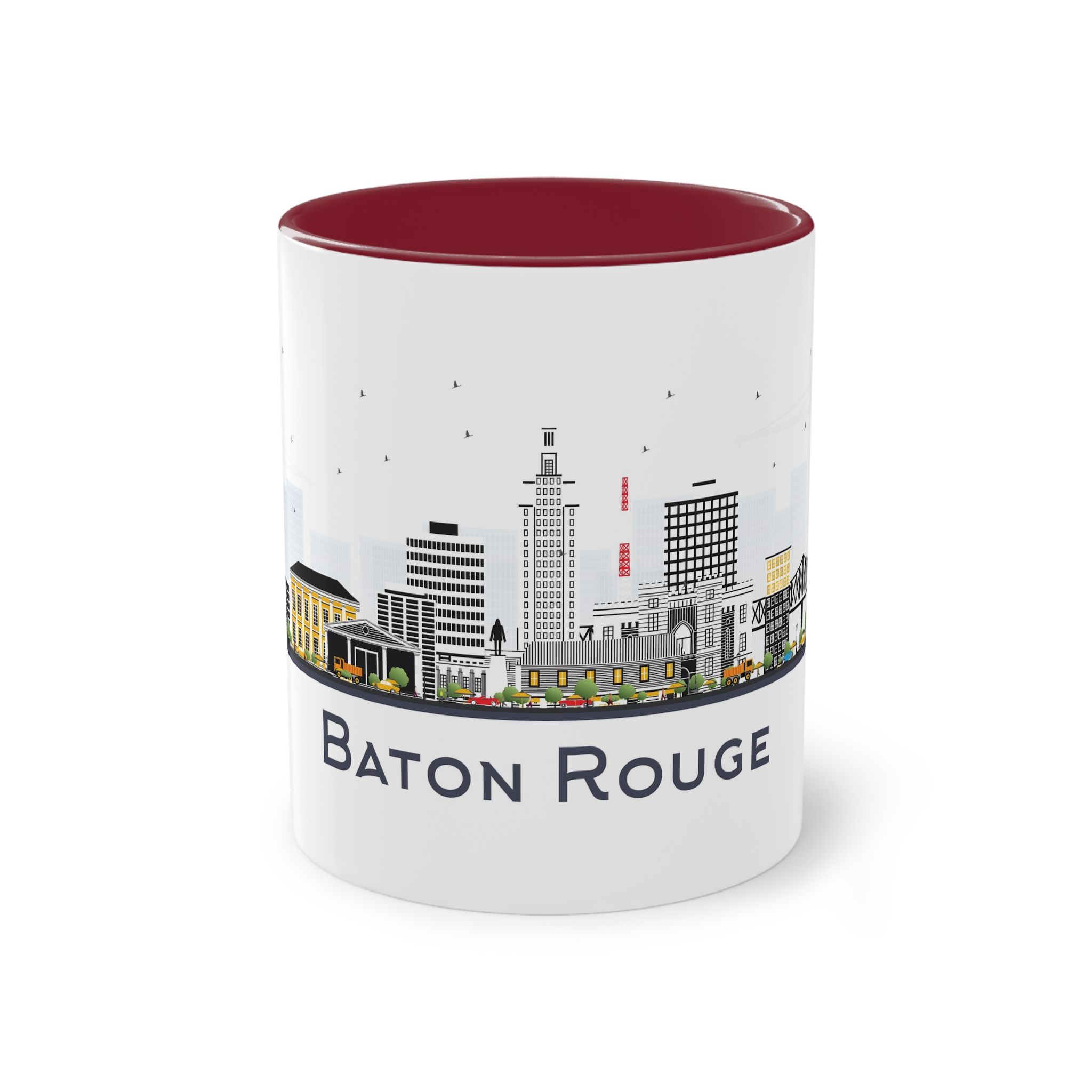 Baton Rouge Isolated Two Tone Coffee Mug 11oz - Image 5