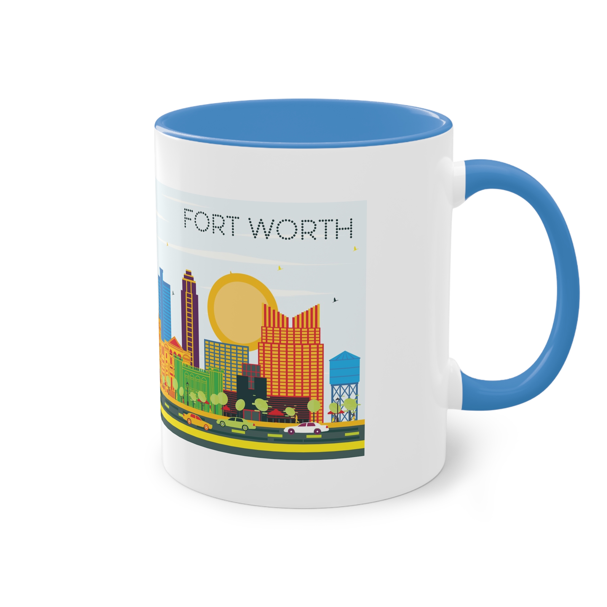 Fort Worth Color Two Tone Coffee Mug 11oz - Image 36