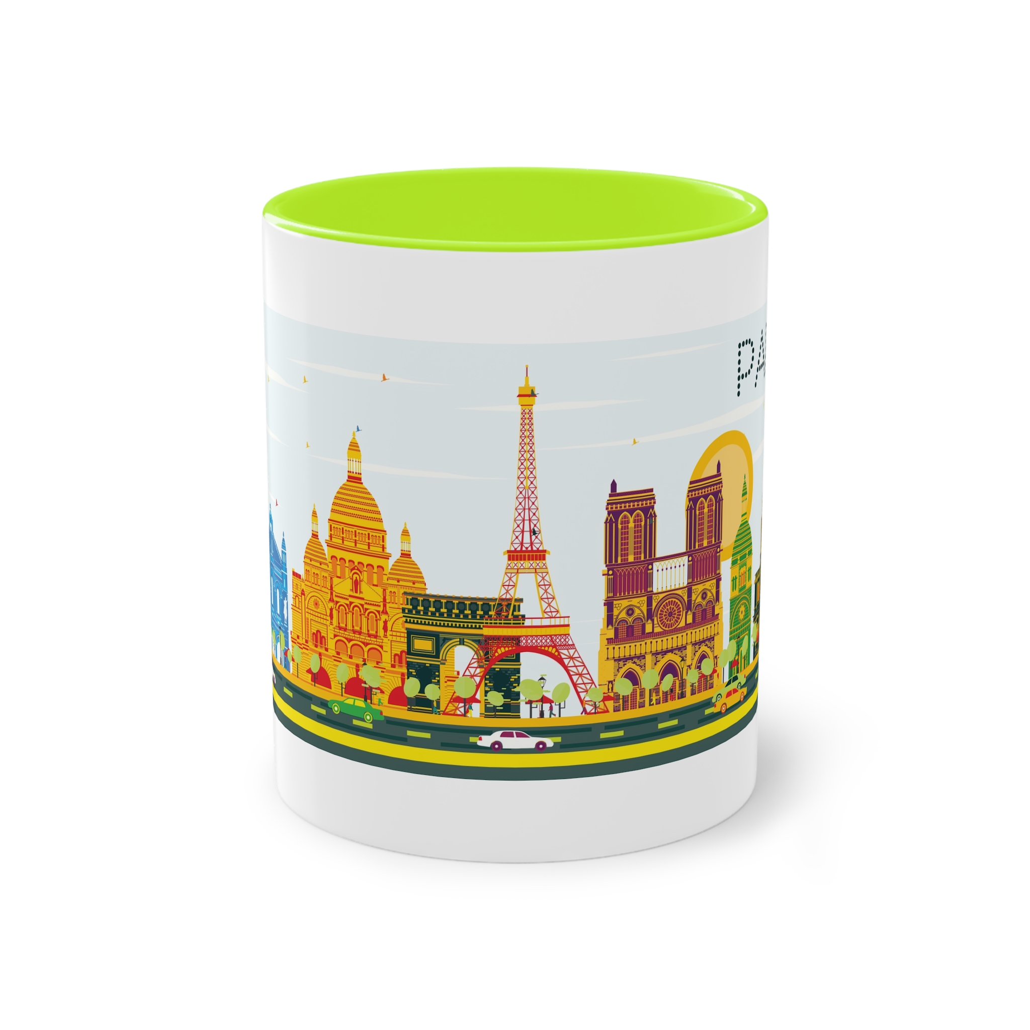 Paris Color Two Tone Coffee Mug 11oz - Image 25