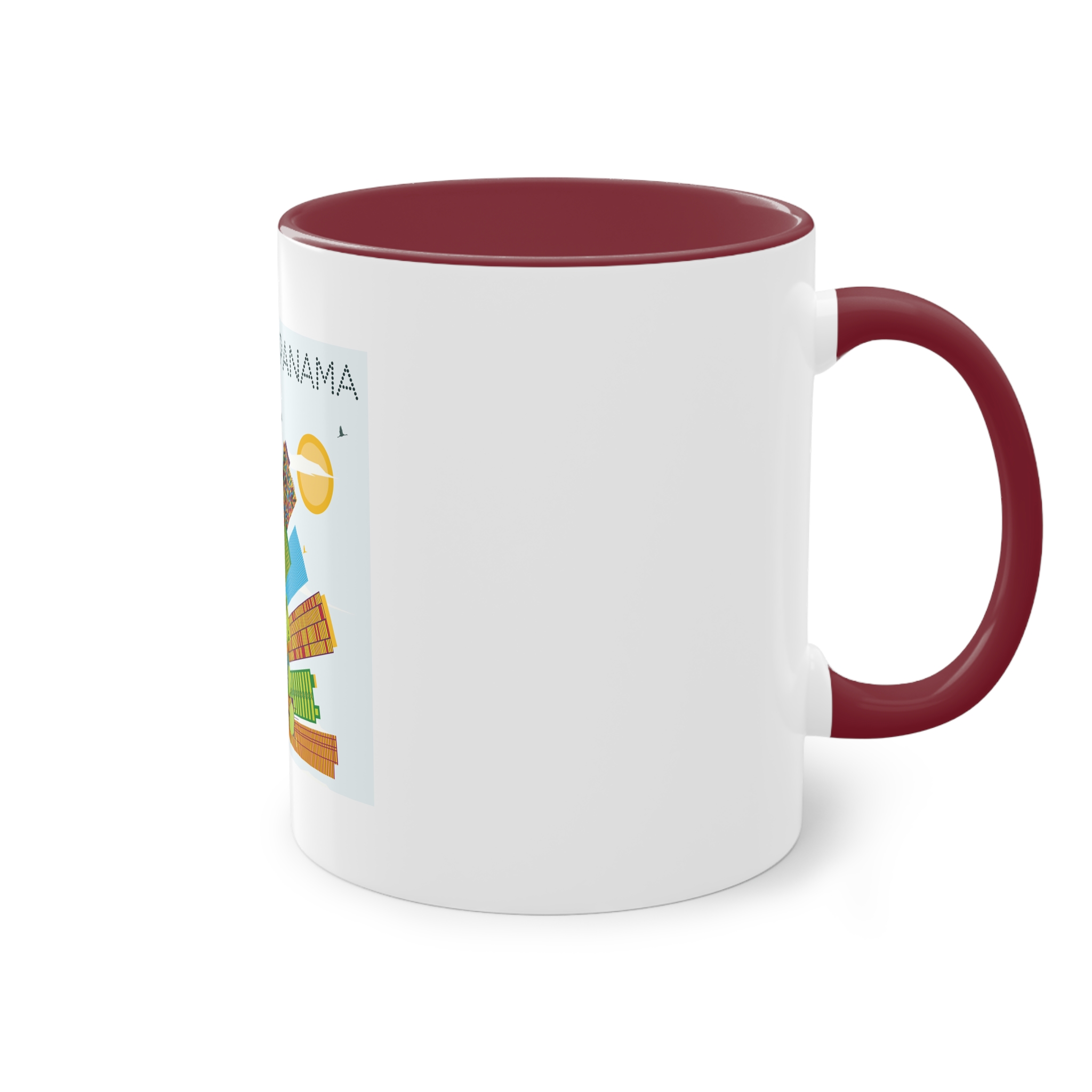 Panama Color Corner Cloud Two Tone Coffee Mug 11oz - Image 8
