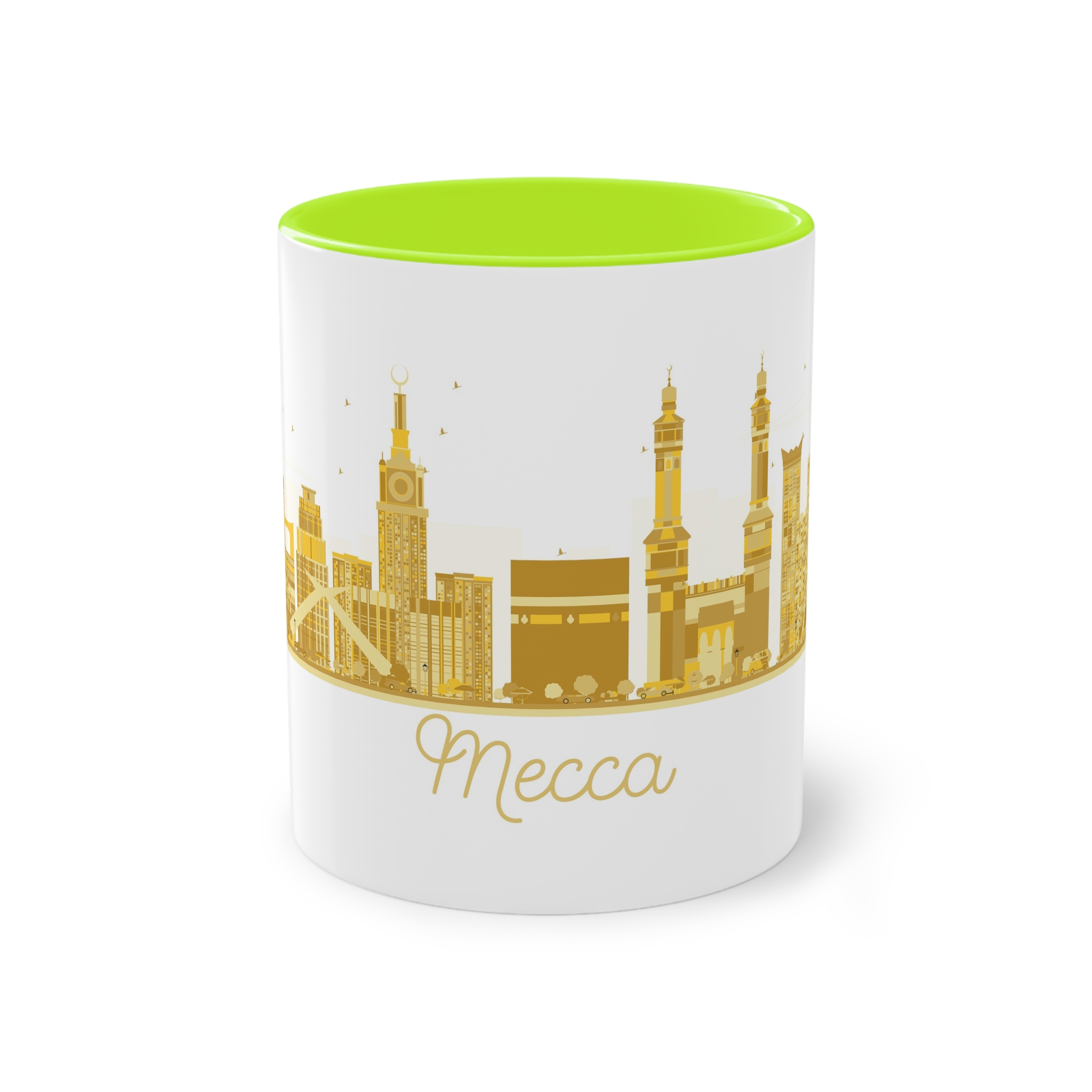Mecca Golden Silhouette 1 Two Tone Coffee Mug 11oz - Image 25