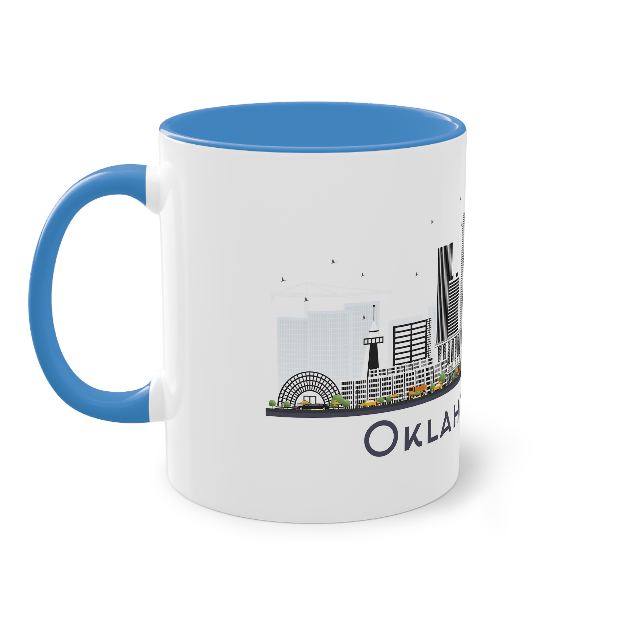 Oklahoma City Isolated Two Tone Coffee Mug 11oz - Image 35