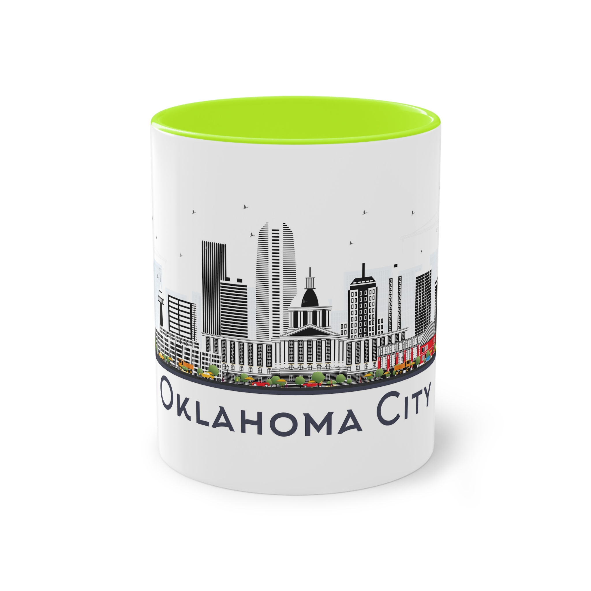 Oklahoma City Isolated Two Tone Coffee Mug 11oz - Image 25