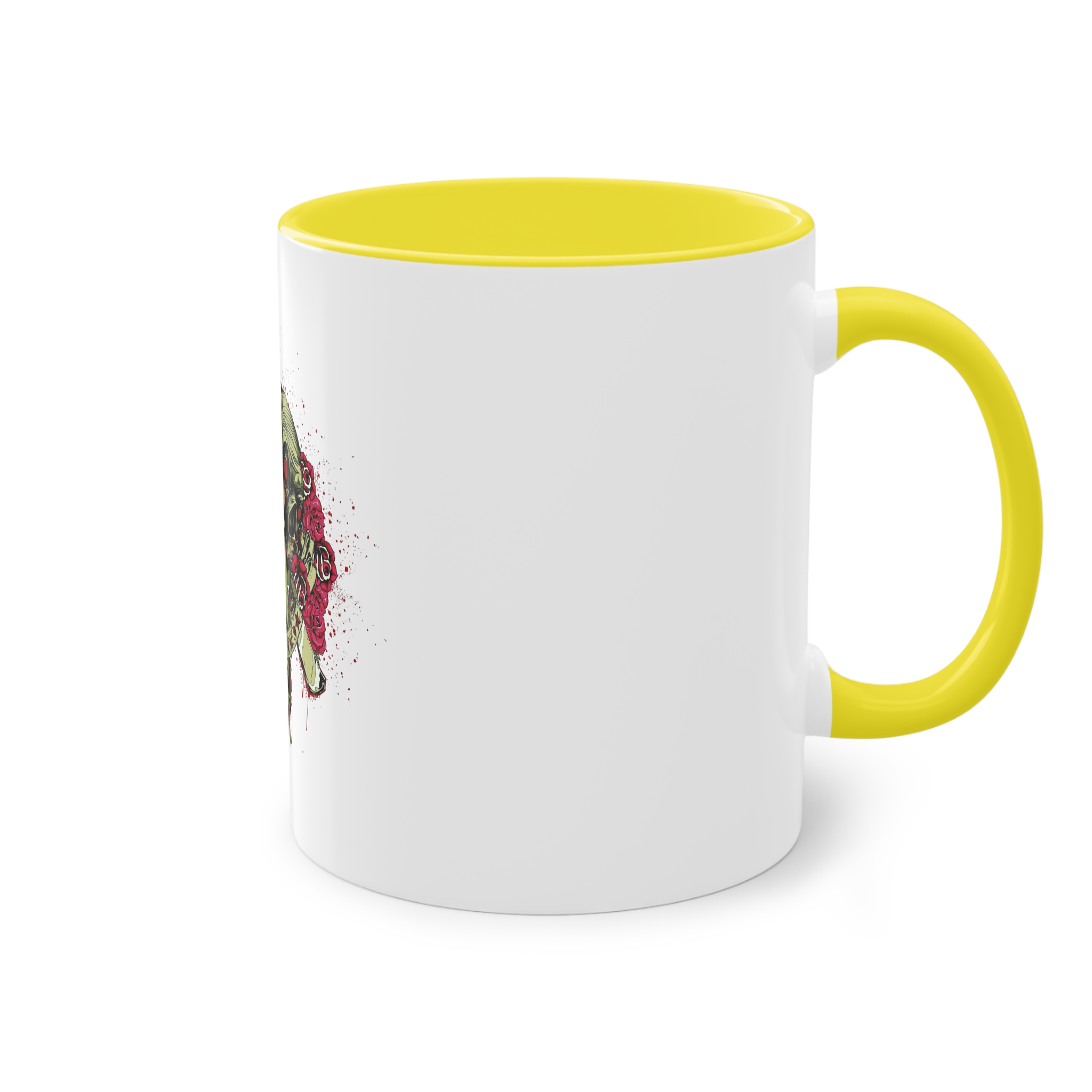 Back Back Zombie Skulls With Blades Knuckle Duster Two Tone Coffee Mug 11oz - Image 24
