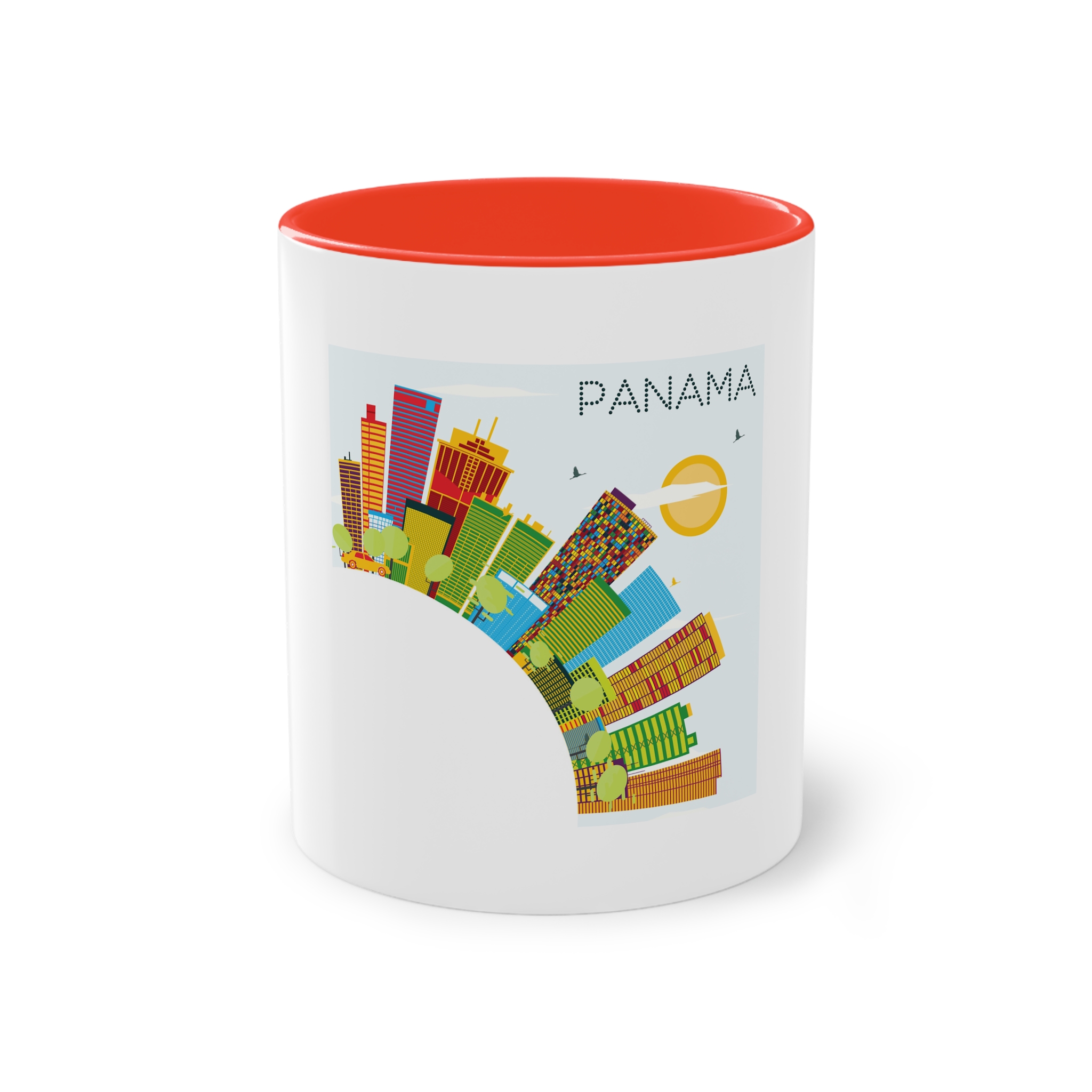 Panama Color Corner Cloud Two Tone Coffee Mug 11oz