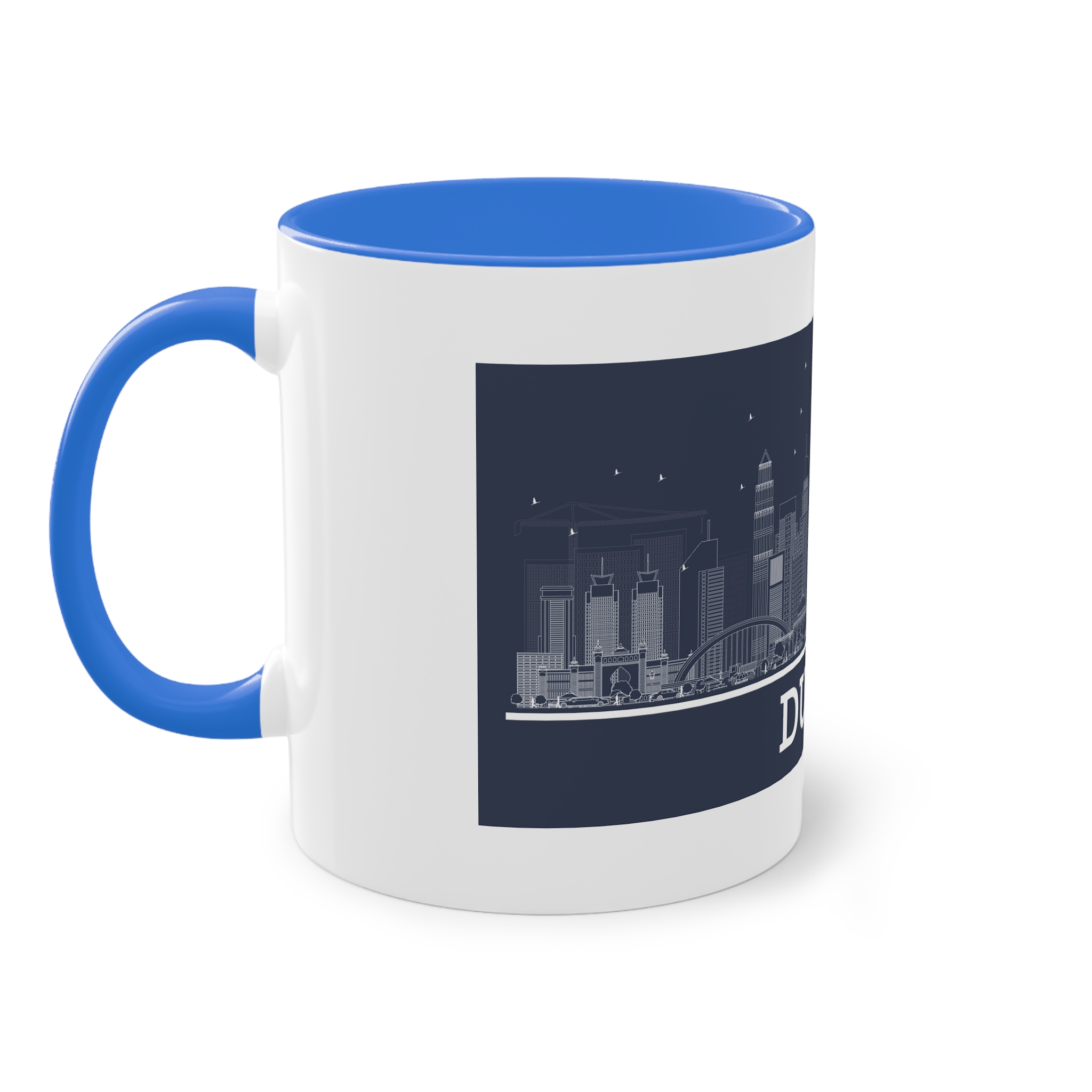 Dubai New Outline Inverse Two Tone Coffee Mug 11oz - Image 39