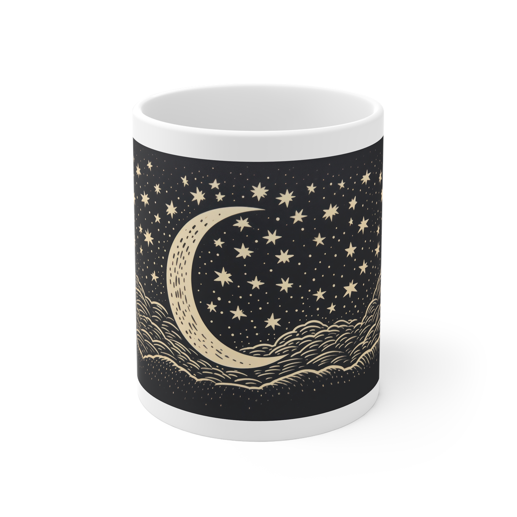 Night Moon Astronomy Nature 11oz White Mug
