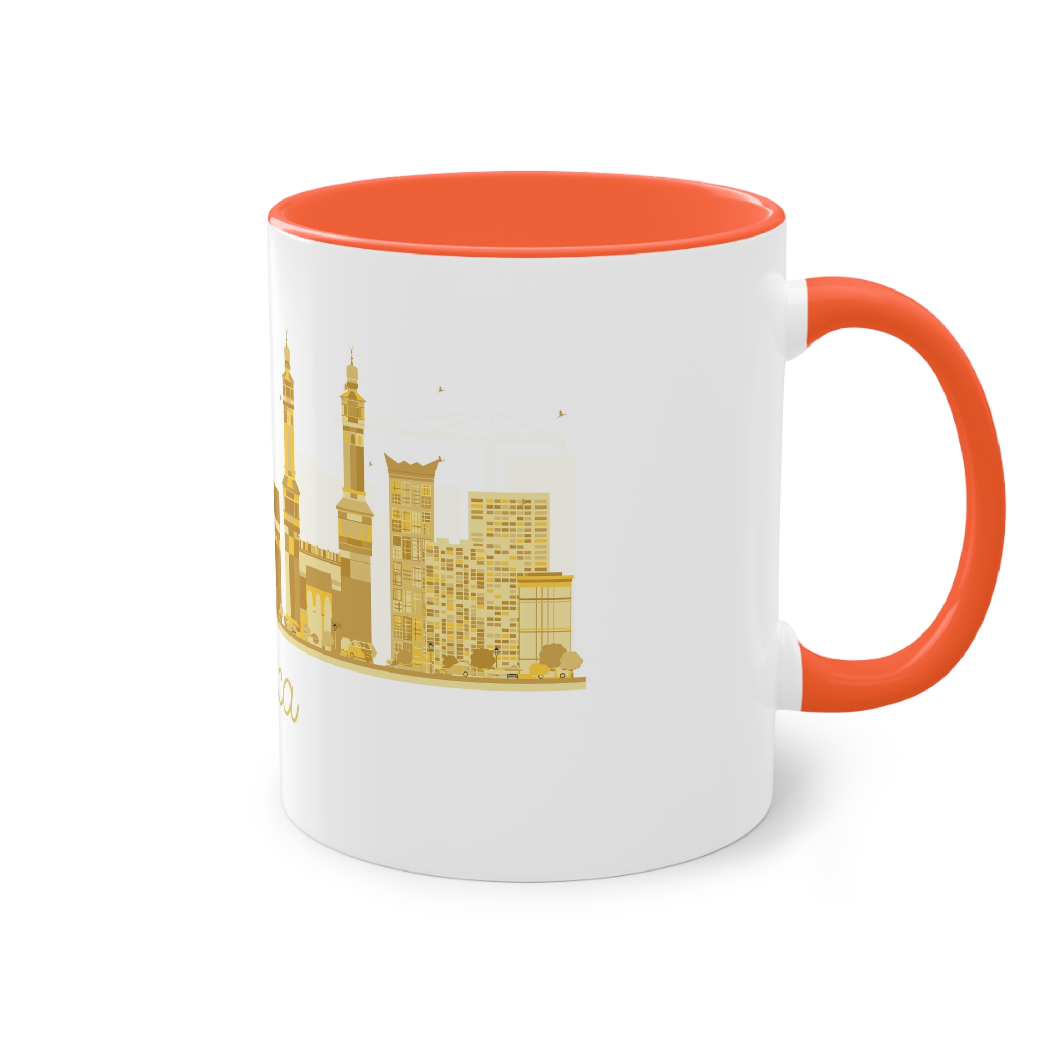 Mecca Golden Silhouette 1 Two Tone Coffee Mug 11oz - Image 16