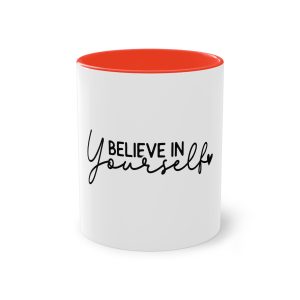 Believe Yourself Motivational Quote Copia 2 Two Tone Coffee Mug 11oz