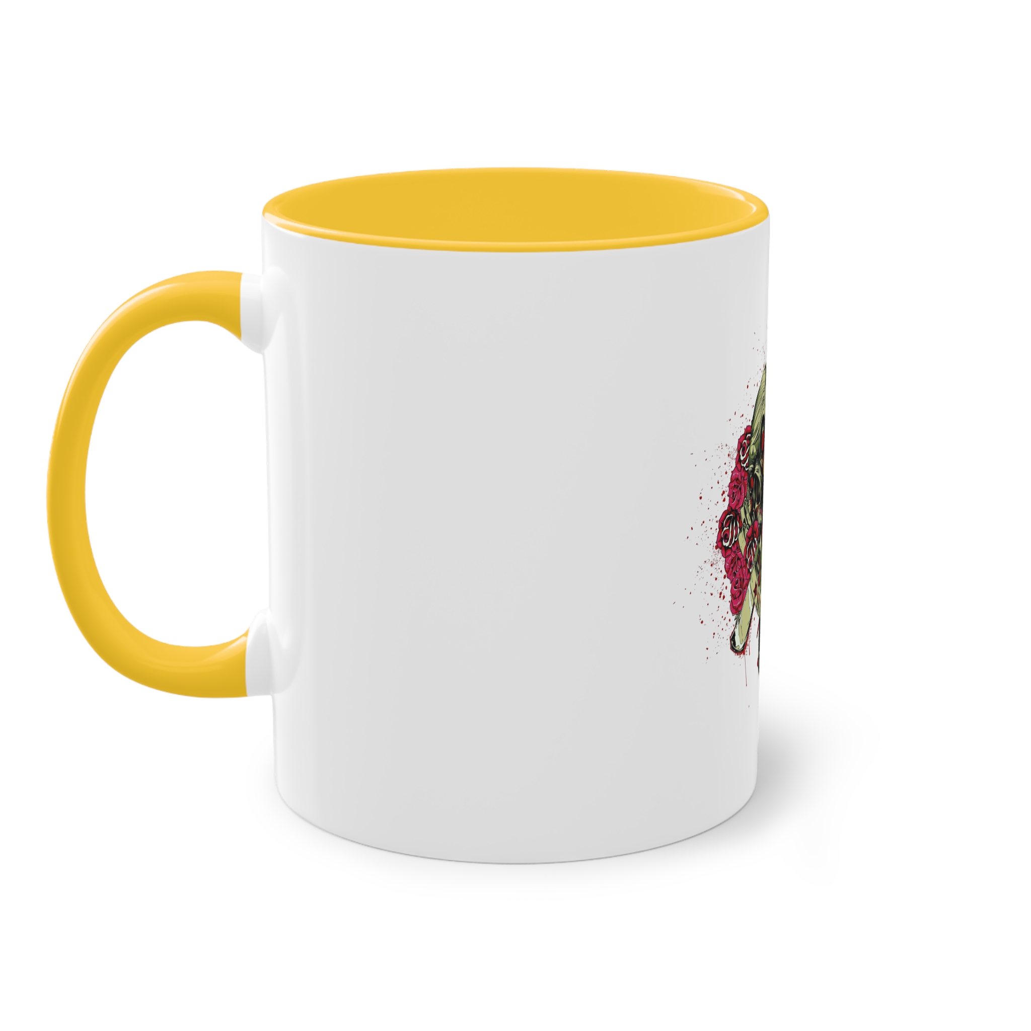 Back Back Zombie Skulls With Blades Knuckle Duster Two Tone Coffee Mug 11oz - Image 19