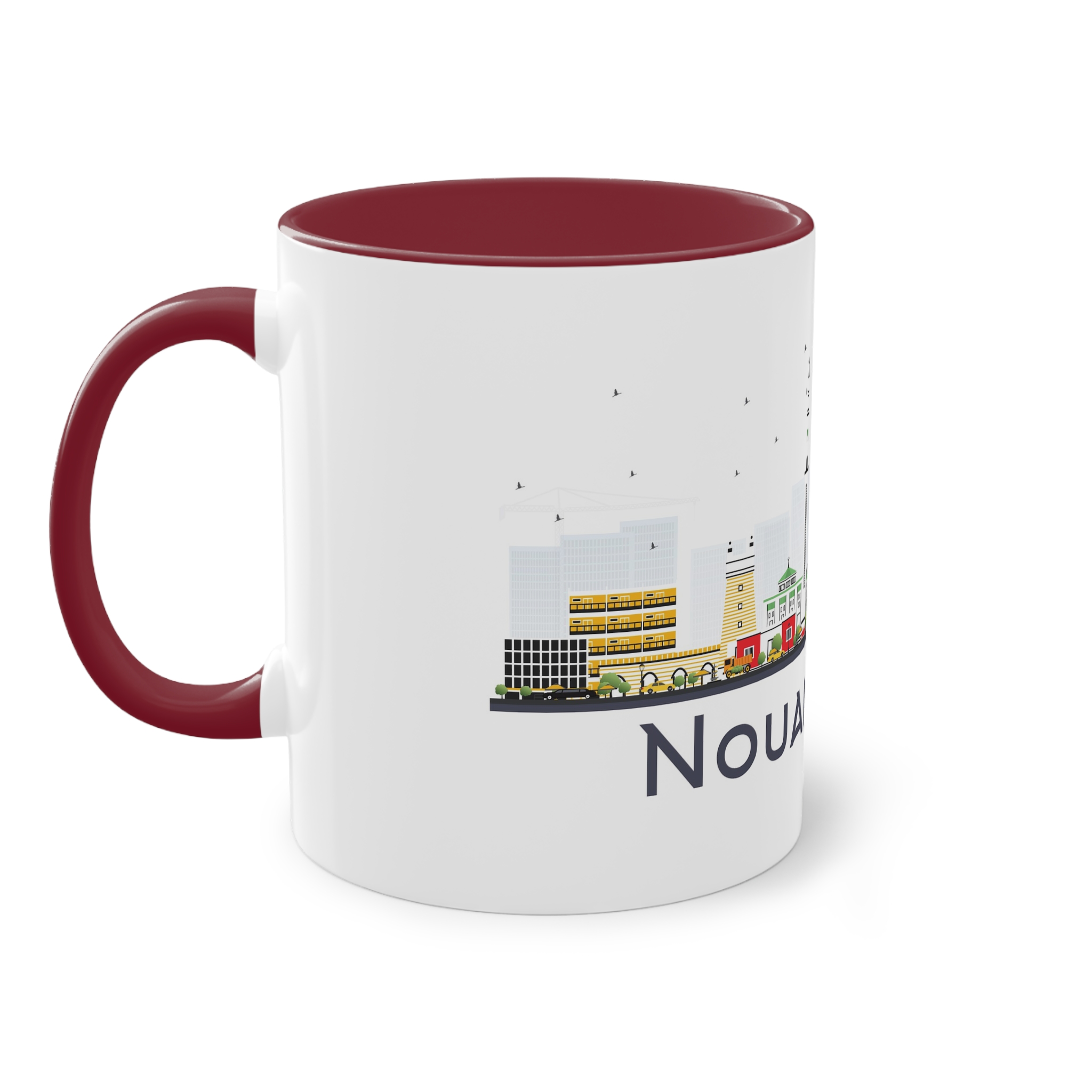 Nouakchott Isolated Two Tone Coffee Mug 11oz - Image 7