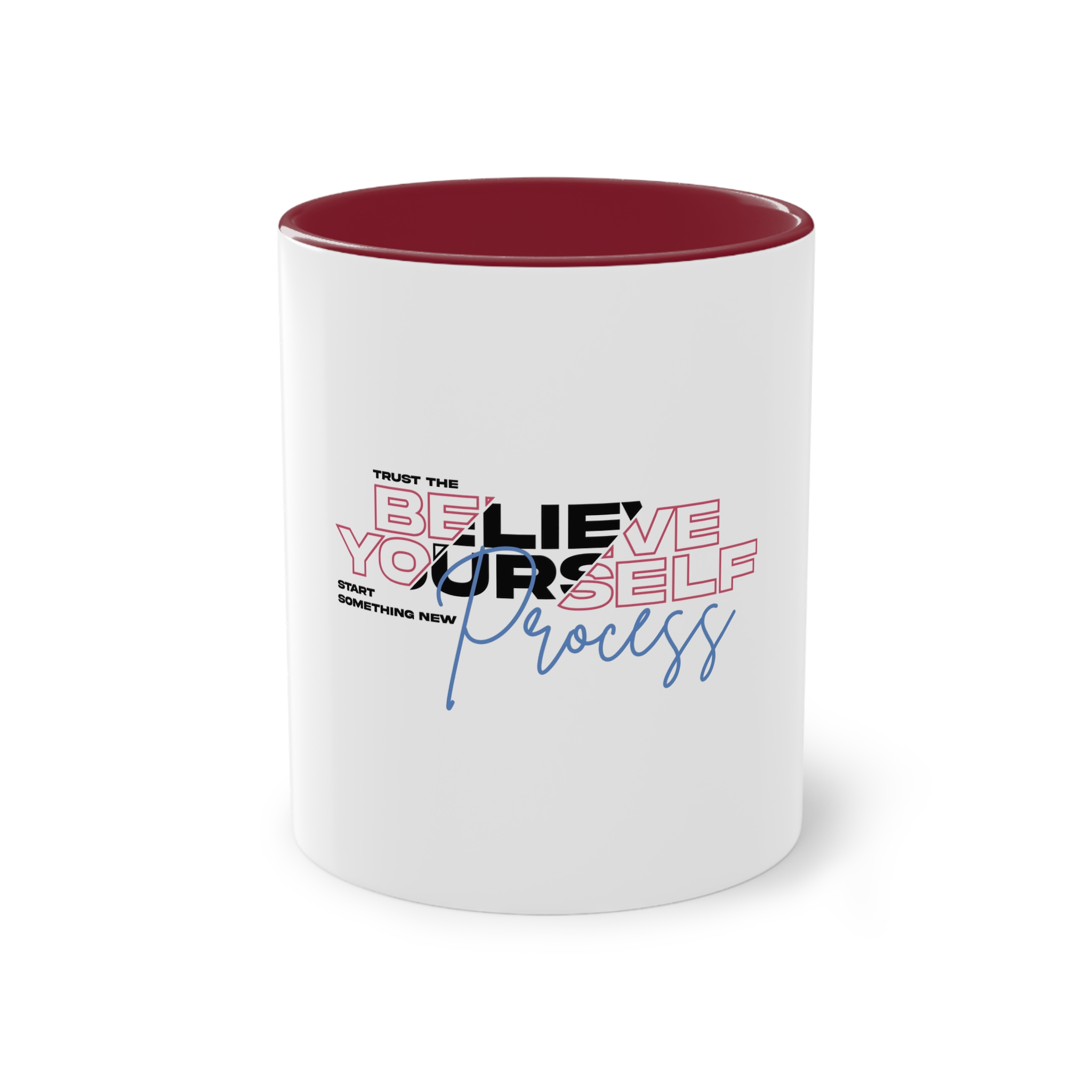Believe Yourself Process Two Tone Coffee Mug 11oz - Image 5