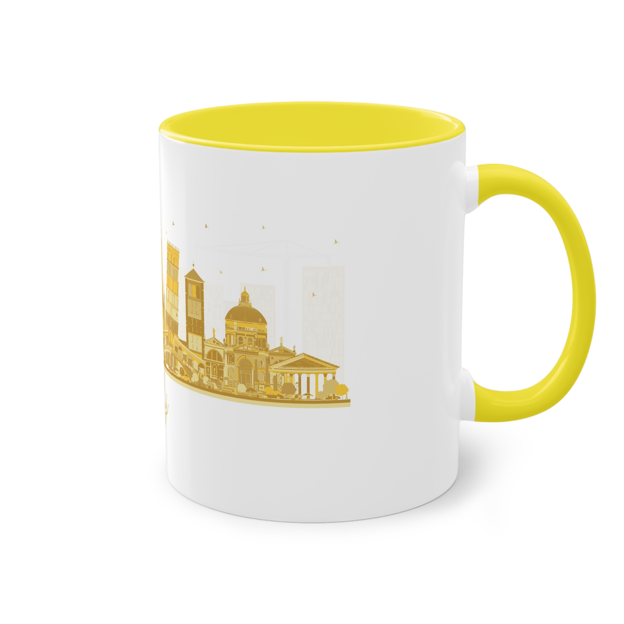 Italy Silhouette Golden 1 Two Tone Coffee Mug 11oz - Image 24
