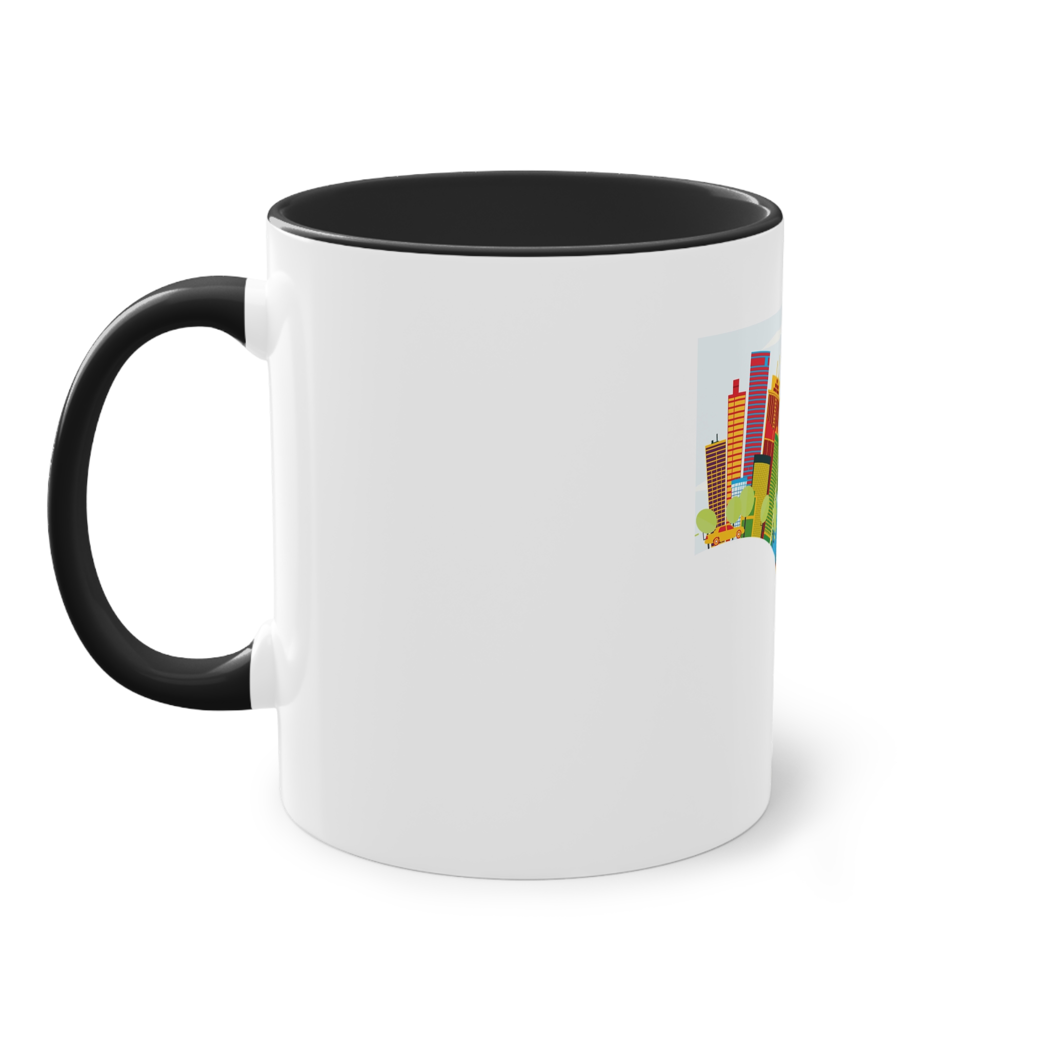 Panama Color Corner Cloud Two Tone Coffee Mug 11oz - Image 11