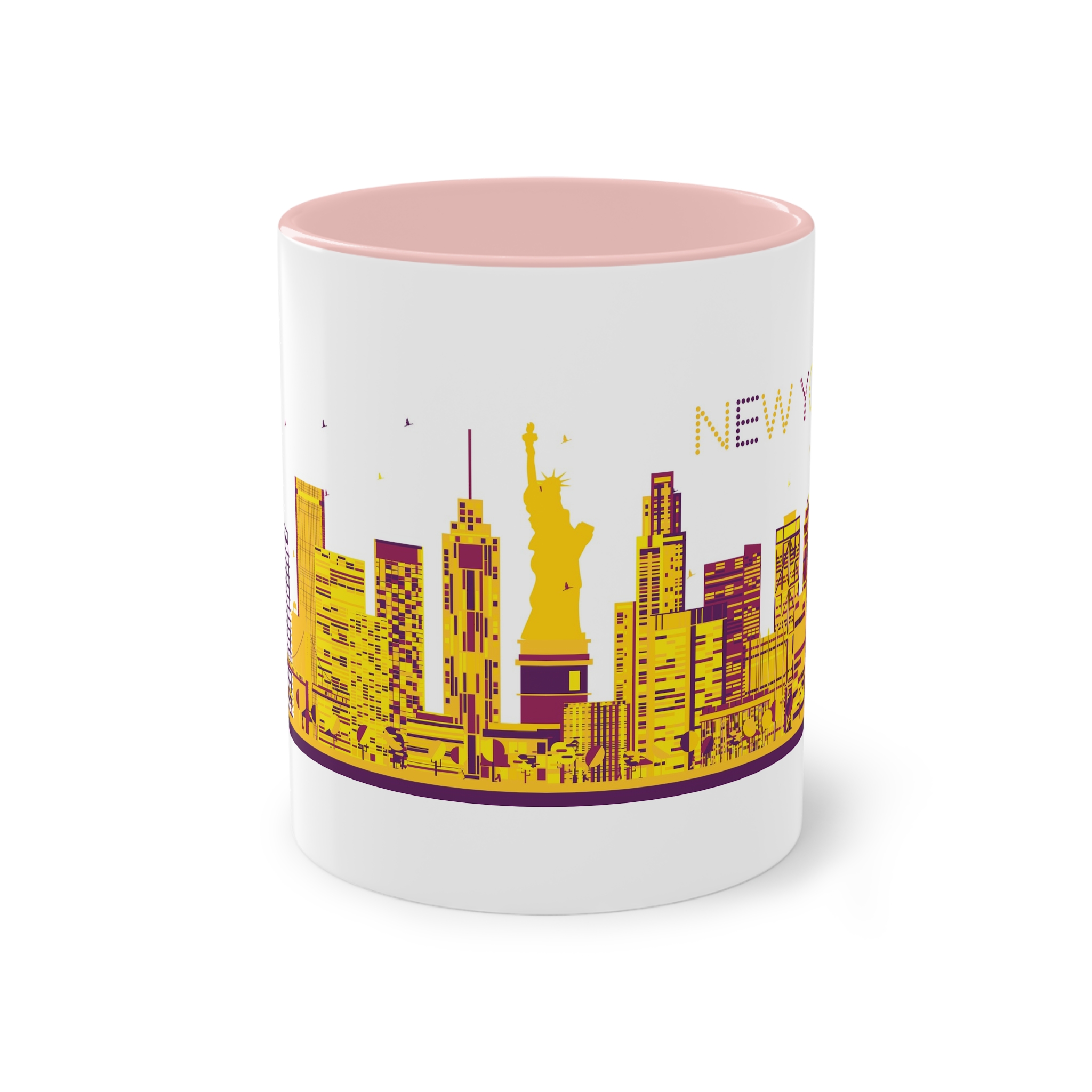 New York Color Ver 1 Two Tone Coffee Mug 11oz - Image 45