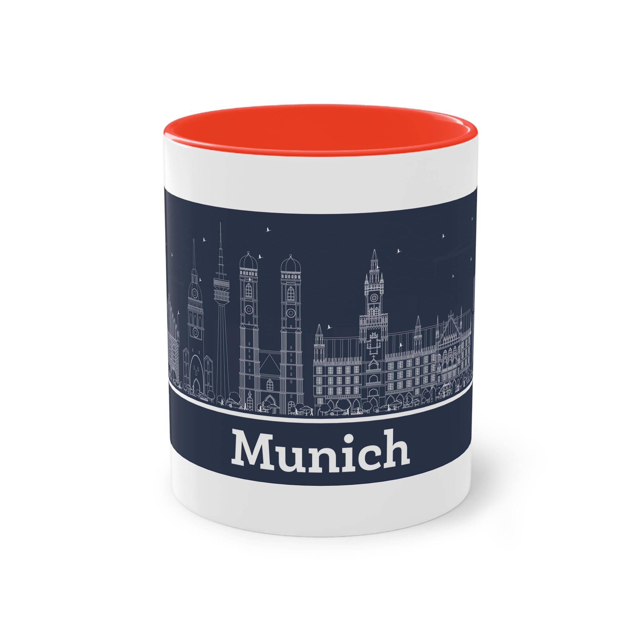 Munich Outline Inverse Two Tone Coffee Mug 11oz