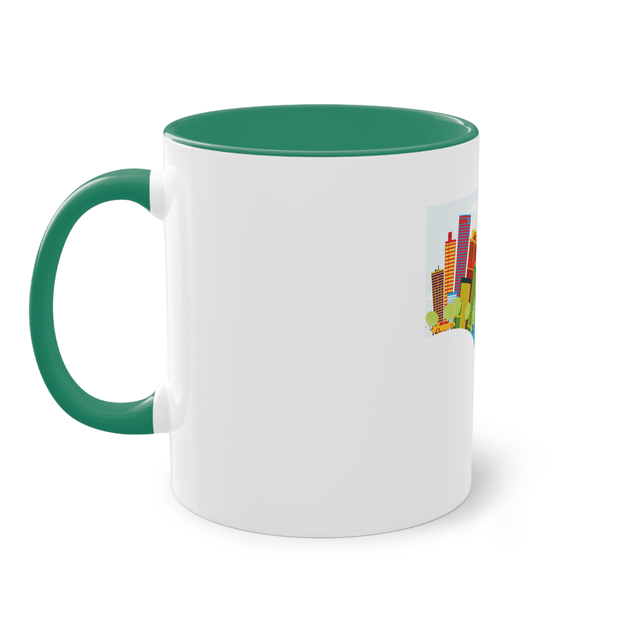 Panama Color Corner Cloud Two Tone Coffee Mug 11oz - Image 31