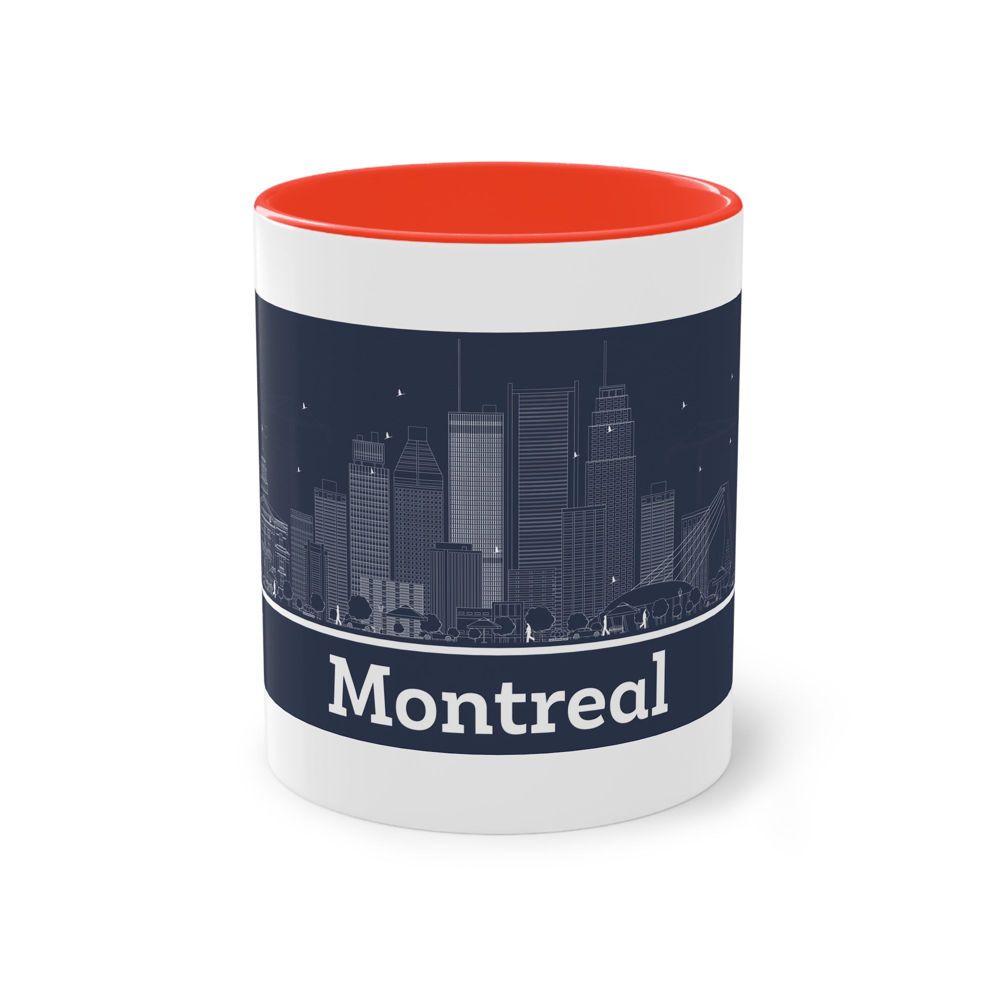 Montreal Outline Inverse Two Tone Coffee Mug 11oz