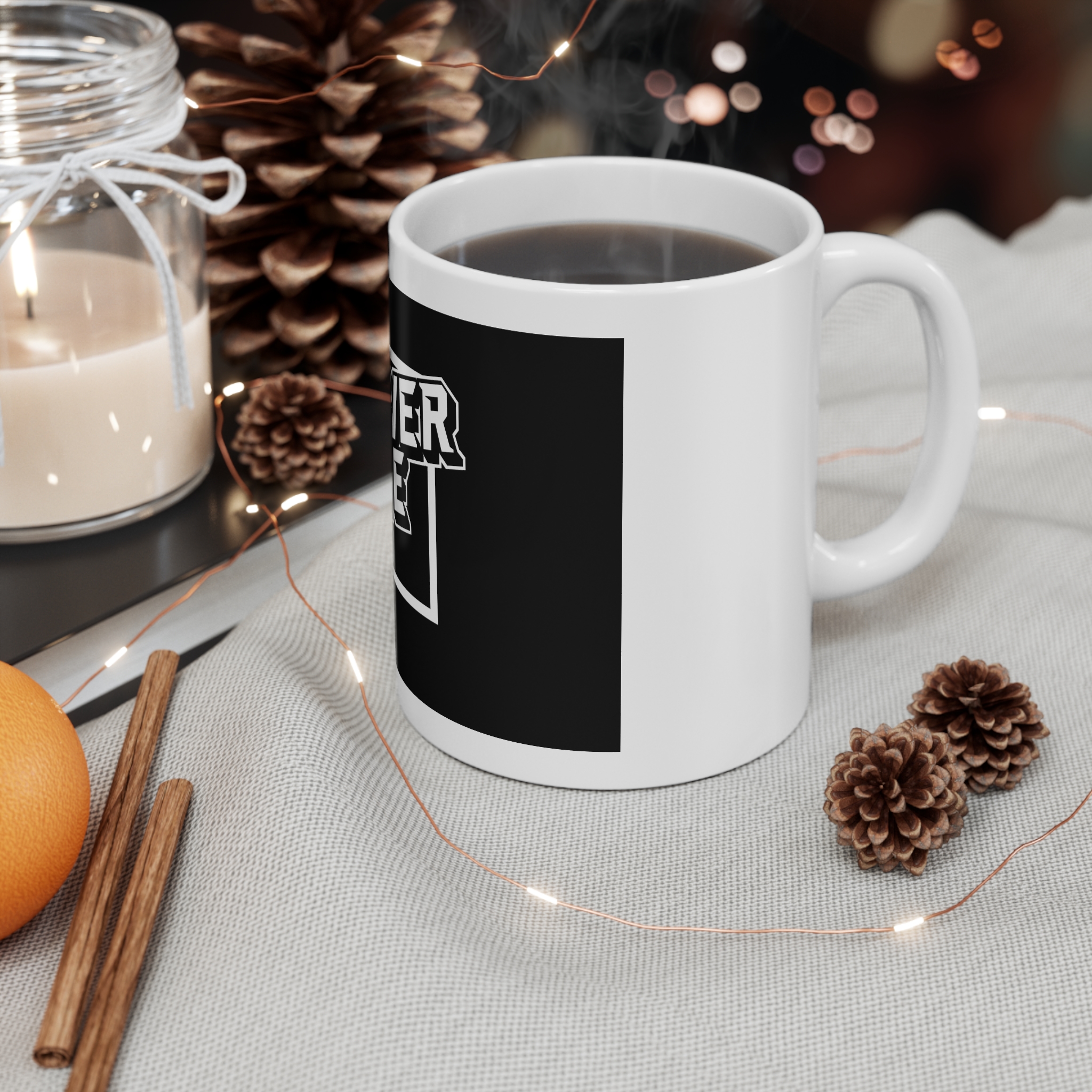 Never Give Up Copia 11oz White Mug - Image 4