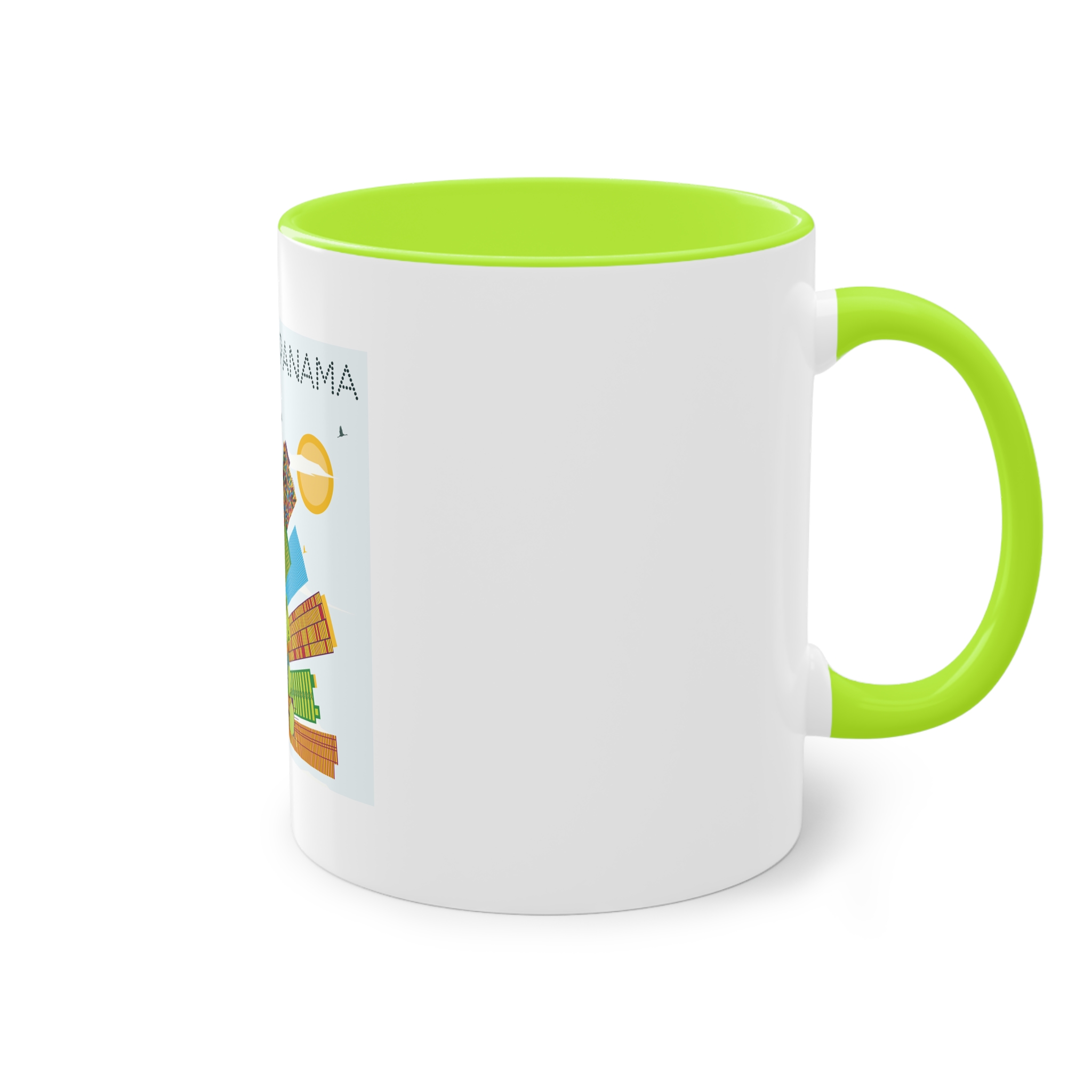 Panama Color Corner Cloud Two Tone Coffee Mug 11oz - Image 28