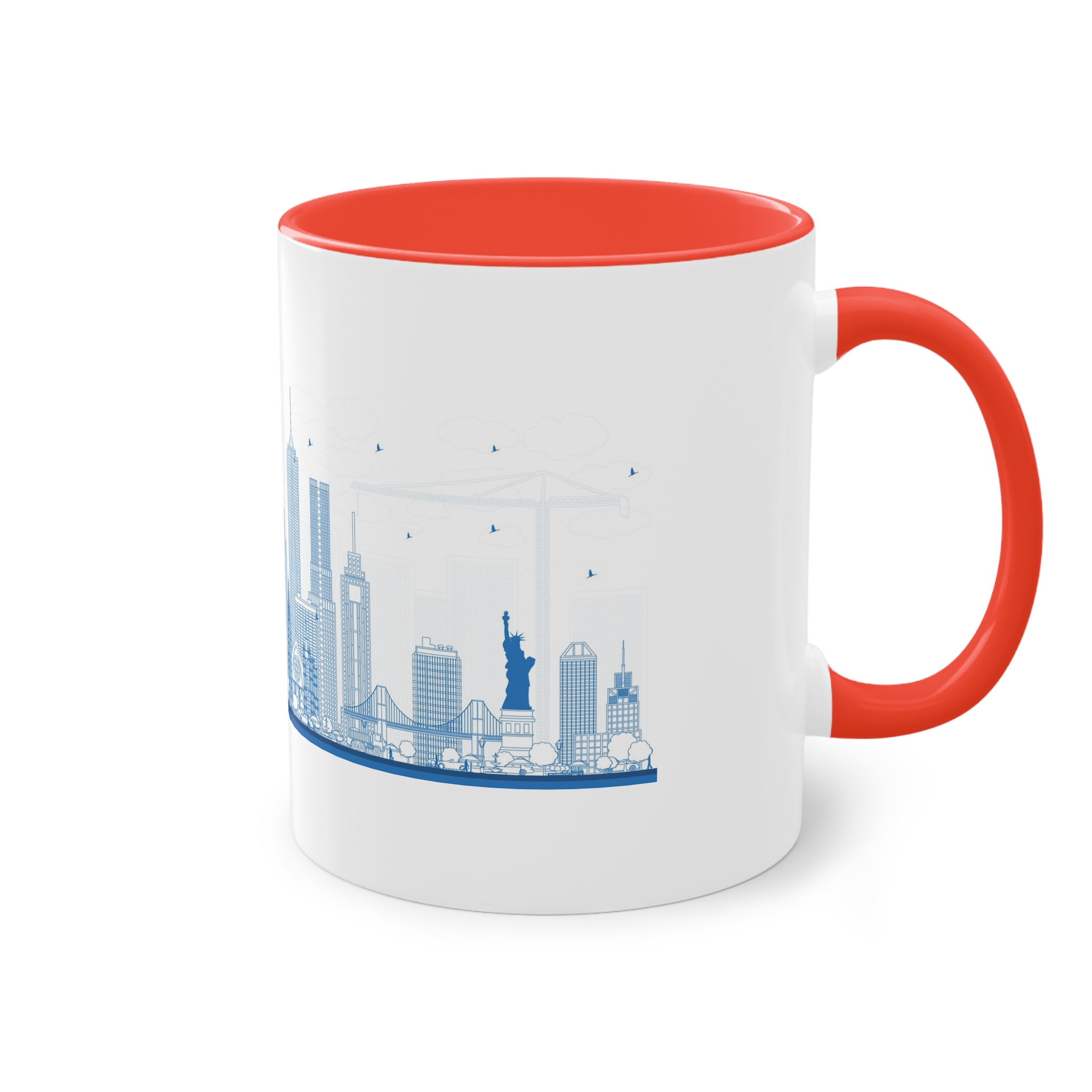 New York New Outline Two Tone Coffee Mug 11oz - Image 4