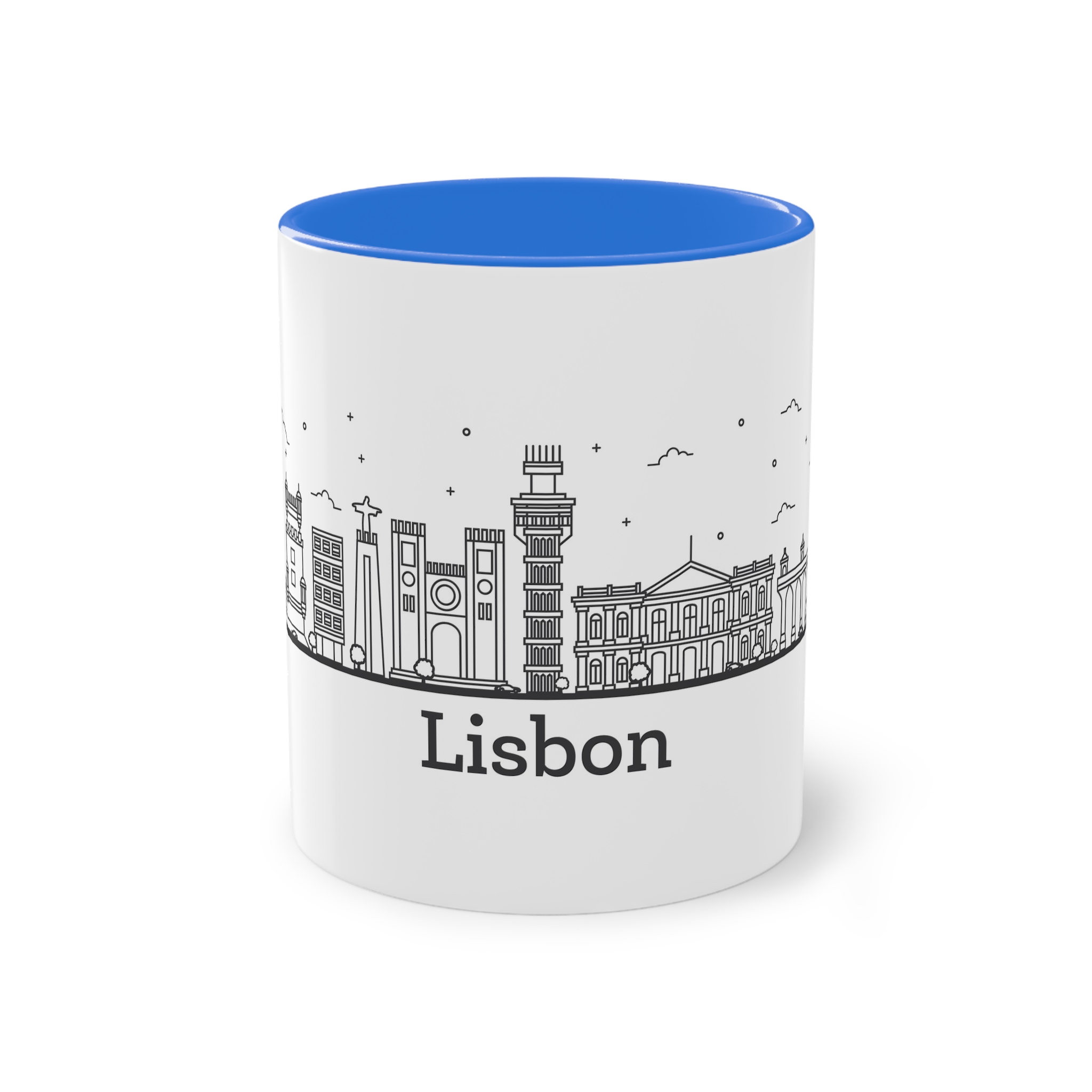 Lisbon Outline Bold Two Tone Coffee Mug 11oz - Image 37