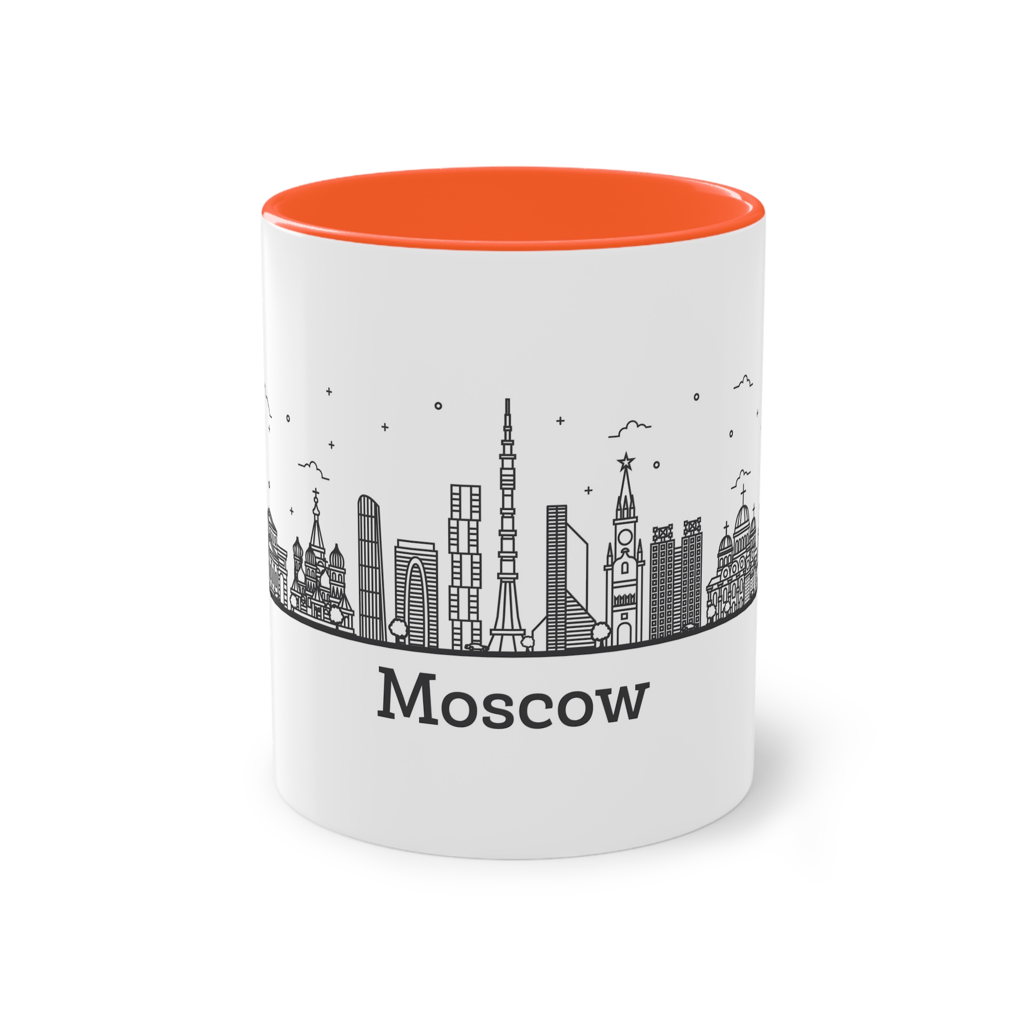 Moscow Outline Bold Two Tone Coffee Mug 11oz - Image 13