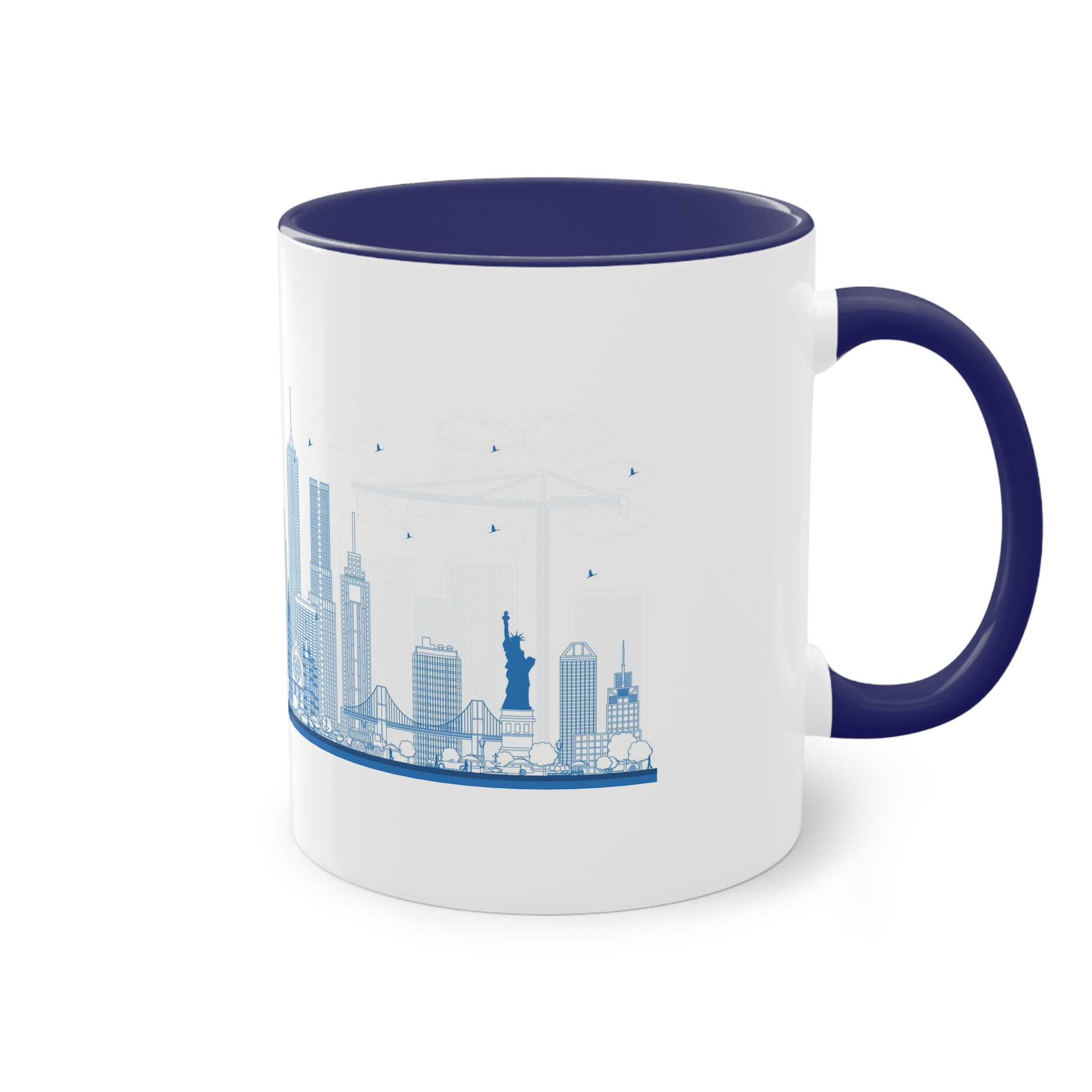 New York New Outline Two Tone Coffee Mug 11oz - Image 44