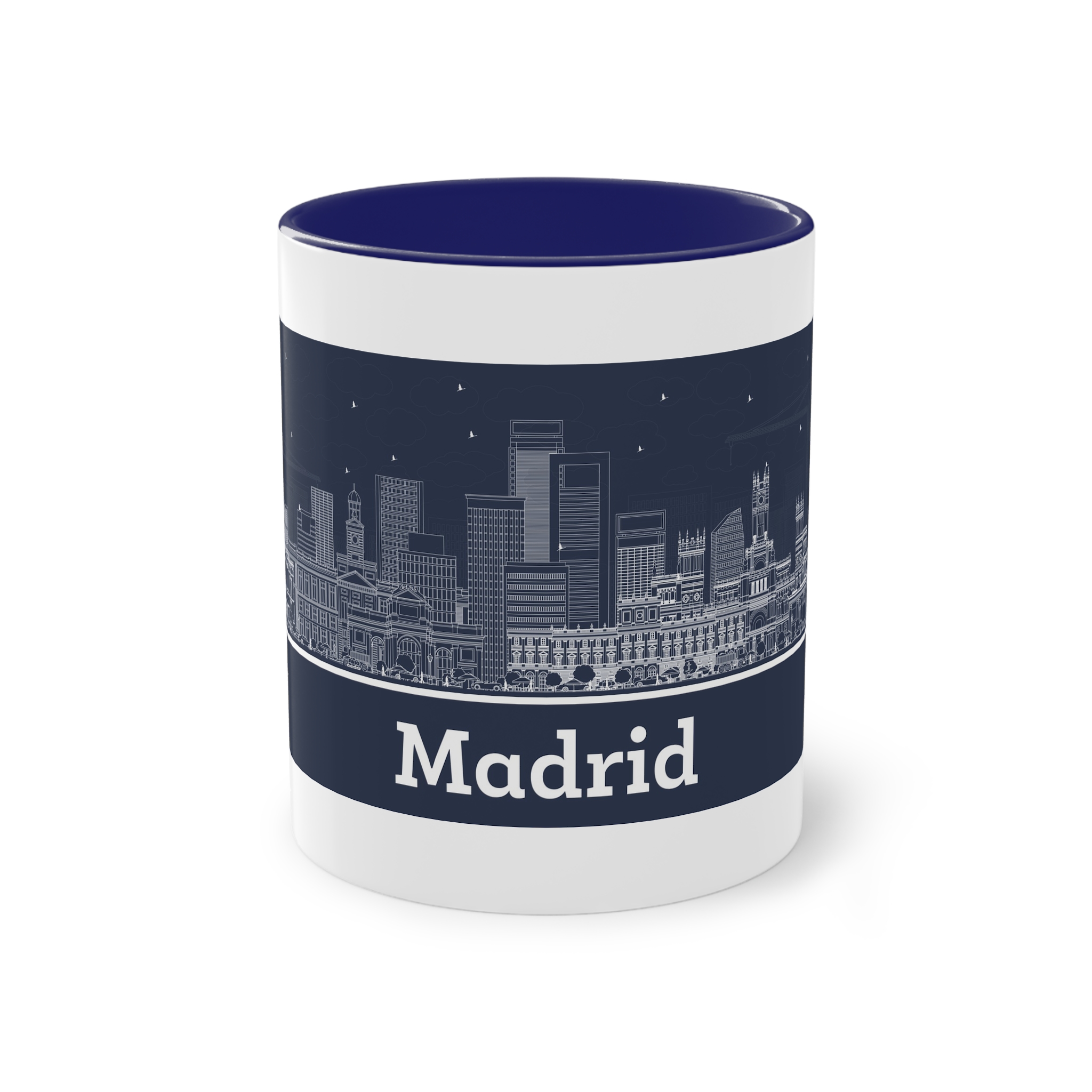 Madrid New Outline Inverse Two Tone Coffee Mug 11oz - Image 41