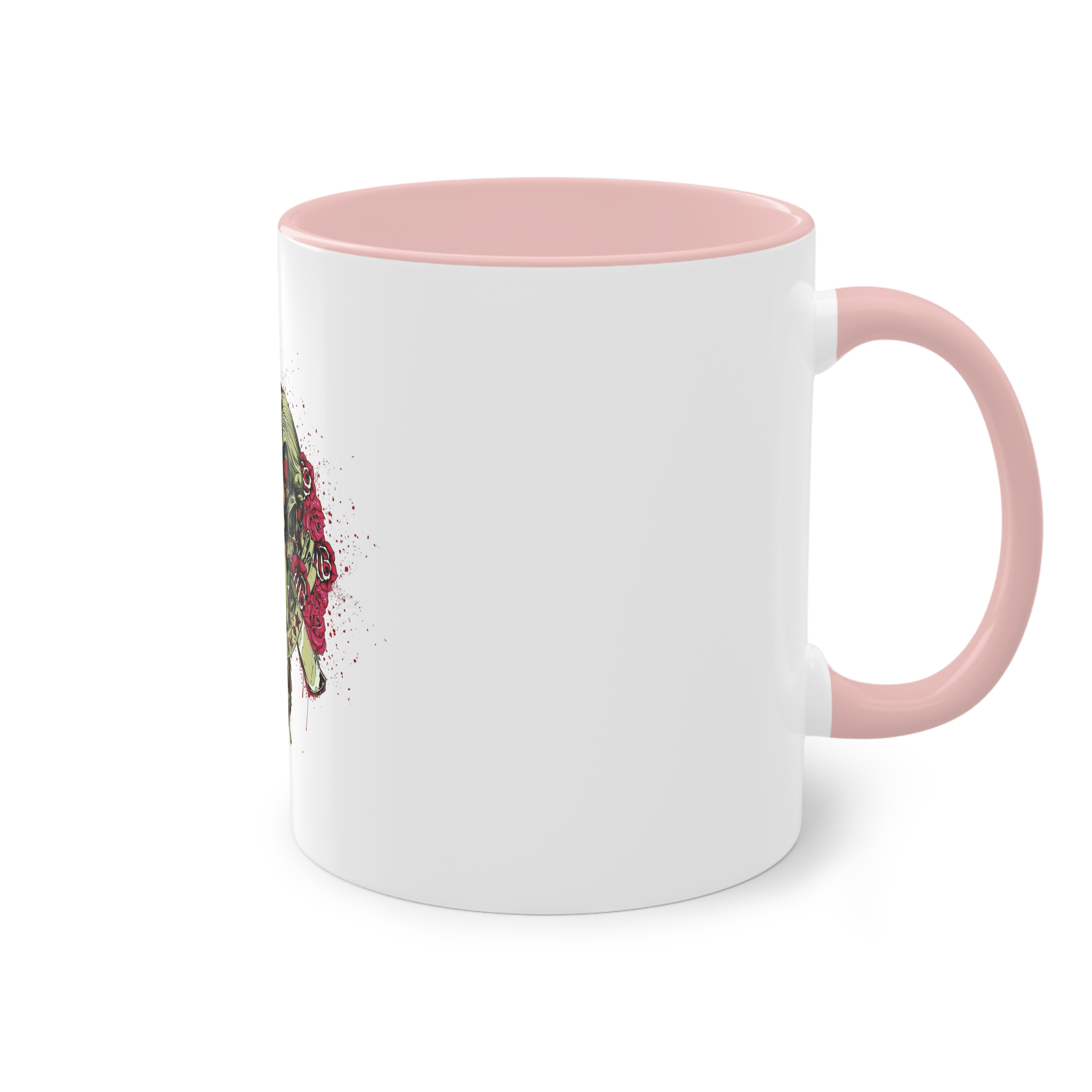 Back Back Zombie Skulls With Blades Knuckle Duster Two Tone Coffee Mug 11oz - Image 48