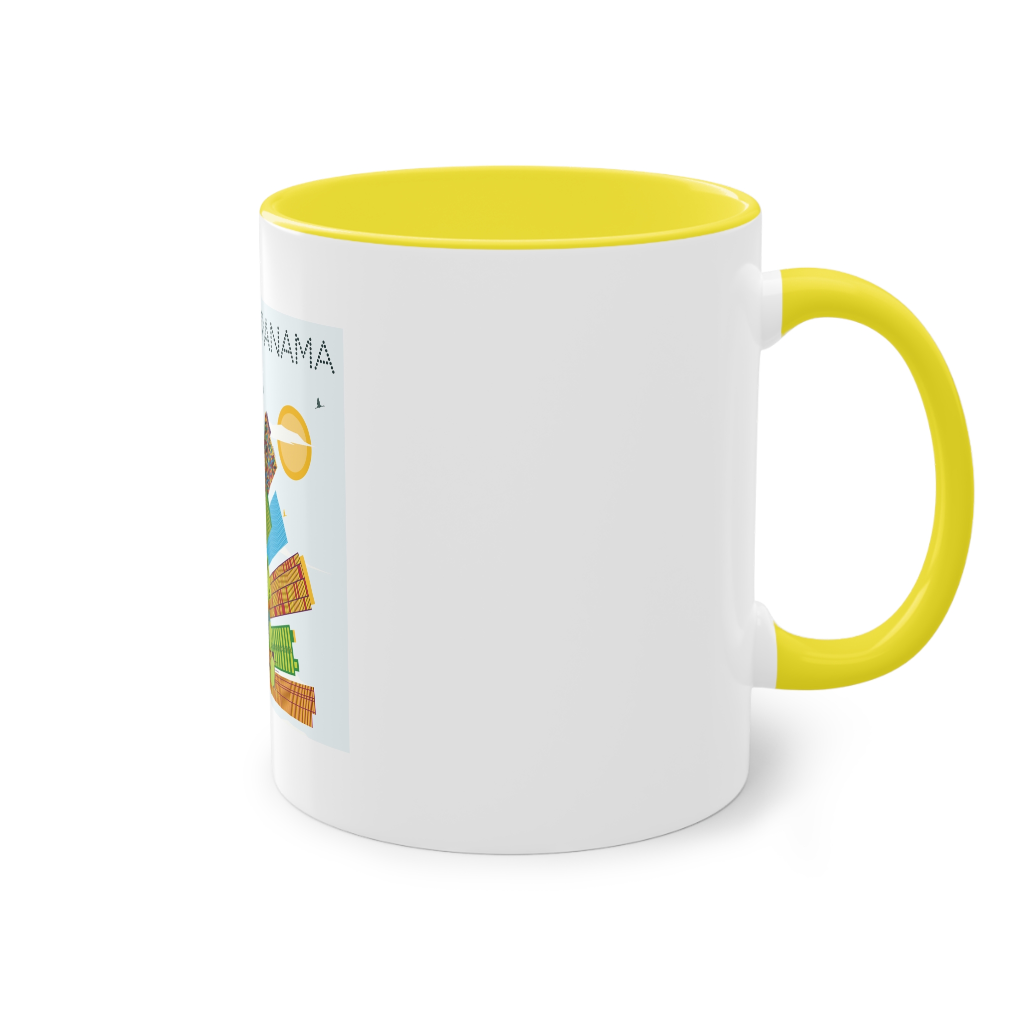 Panama Color Corner Cloud Two Tone Coffee Mug 11oz - Image 24