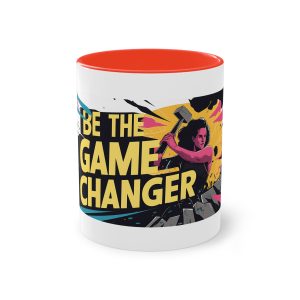 Be Game Changer Motivational Quotes Typography (6) Two Tone Coffee Mug 11oz