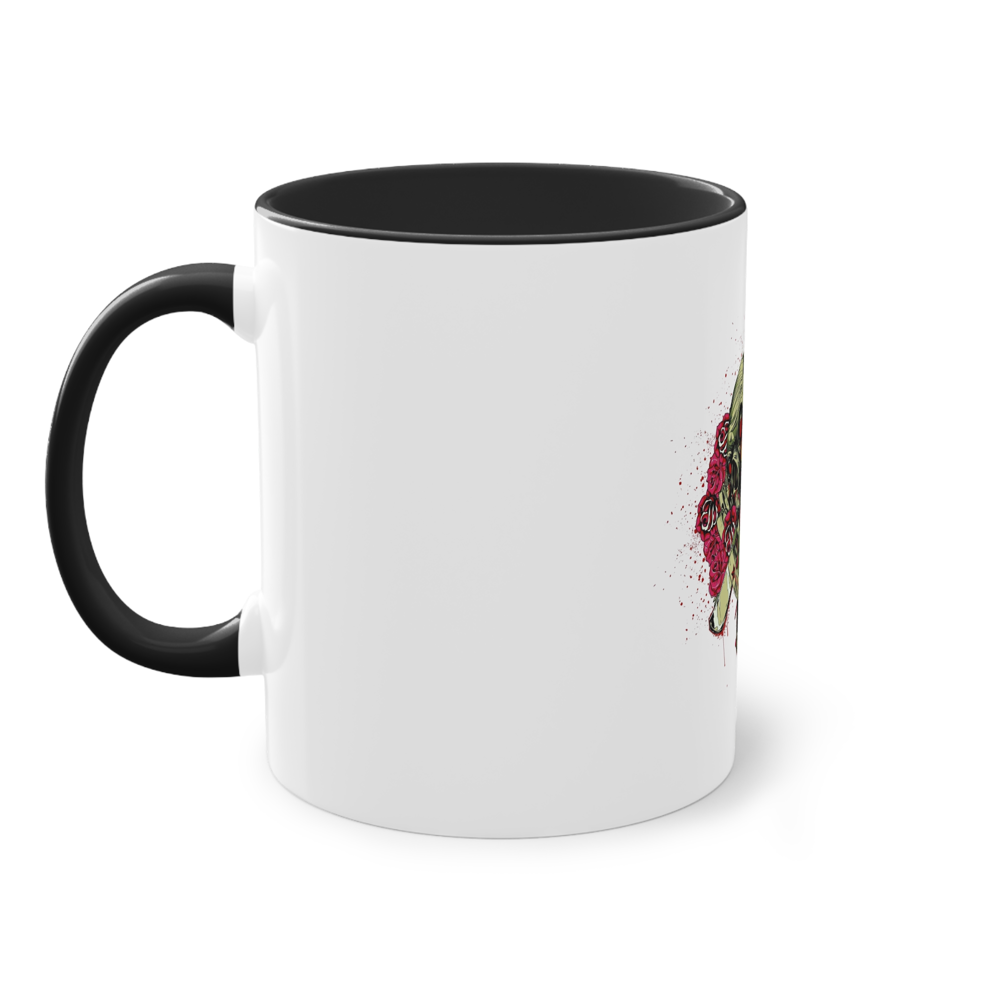 Back Back Zombie Skulls With Blades Knuckle Duster Two Tone Coffee Mug 11oz - Image 11