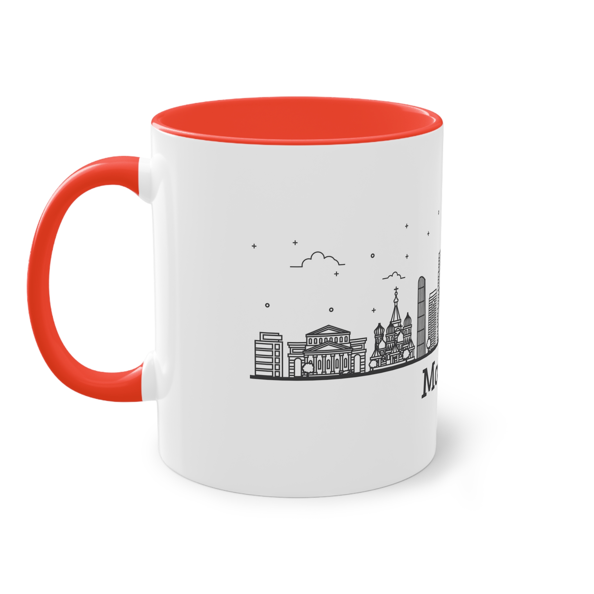 Moscow Outline Bold Two Tone Coffee Mug 11oz - Image 3