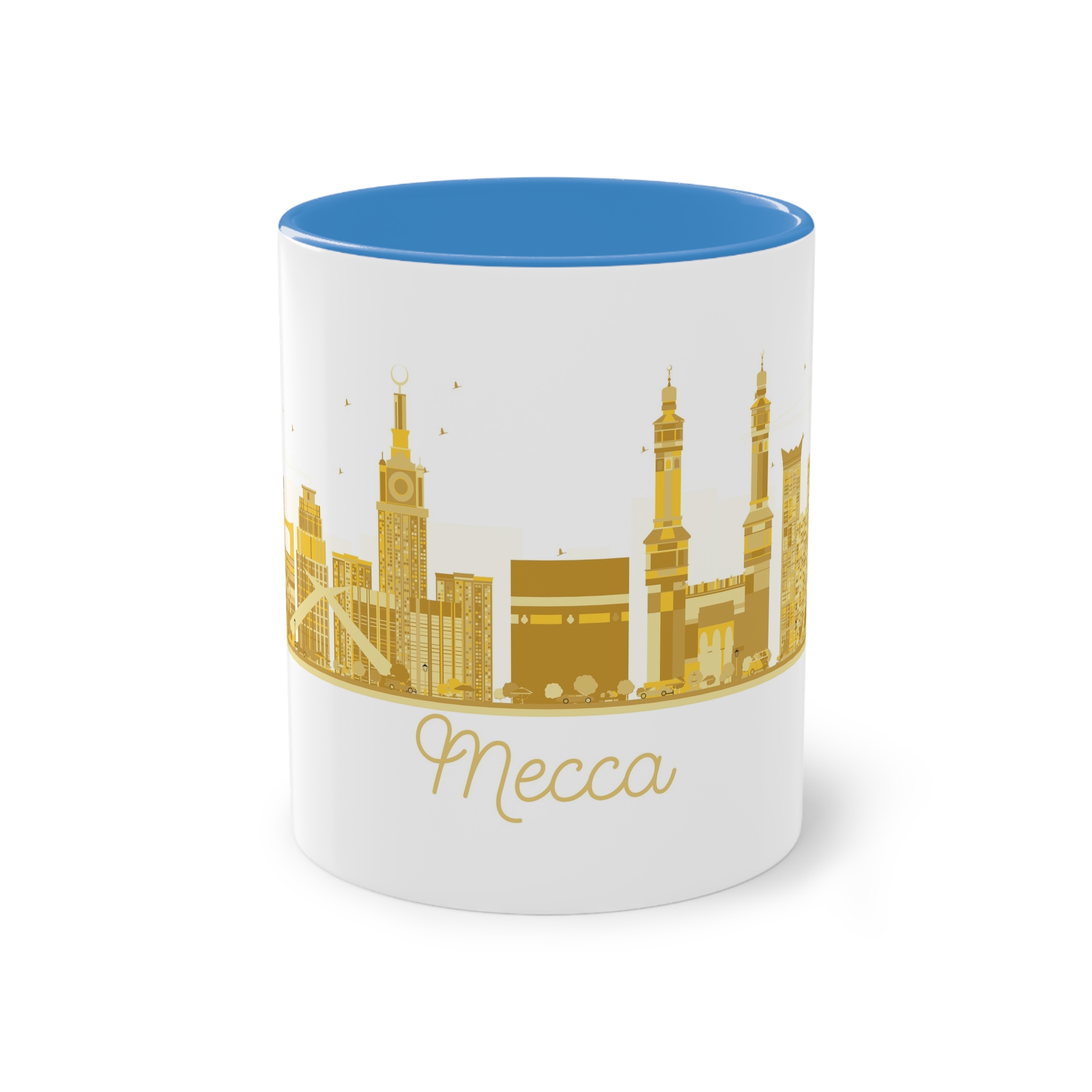 Mecca Golden Silhouette 1 Two Tone Coffee Mug 11oz - Image 33