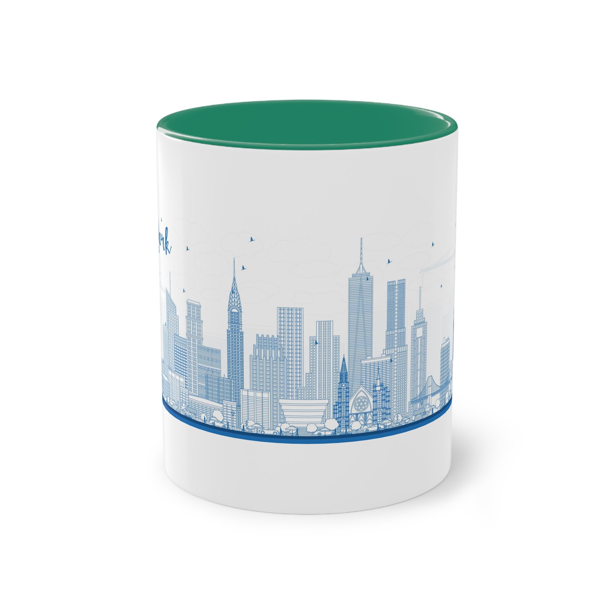 New York New Outline Two Tone Coffee Mug 11oz - Image 29