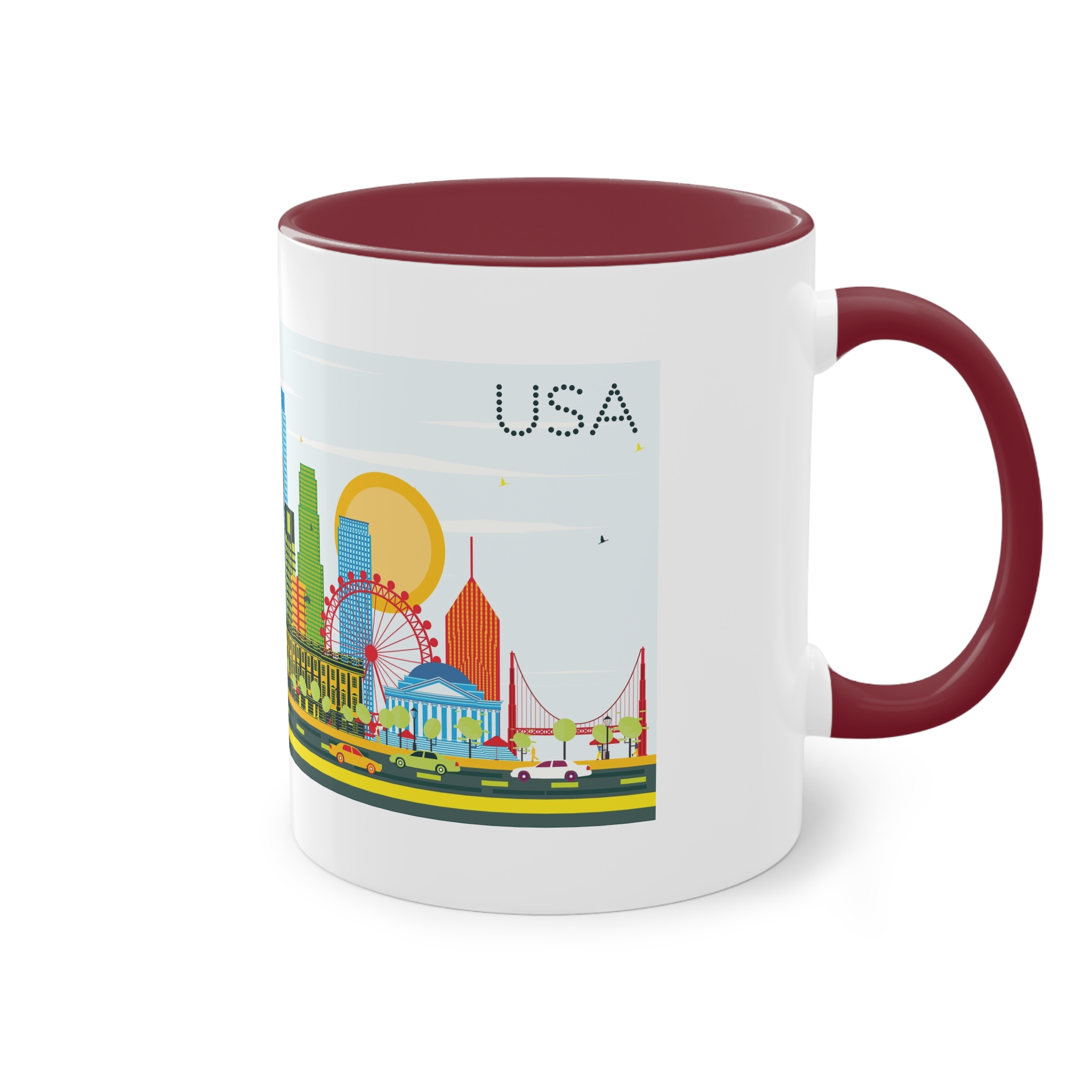 Usa Color Two Tone Coffee Mug 11oz - Image 8