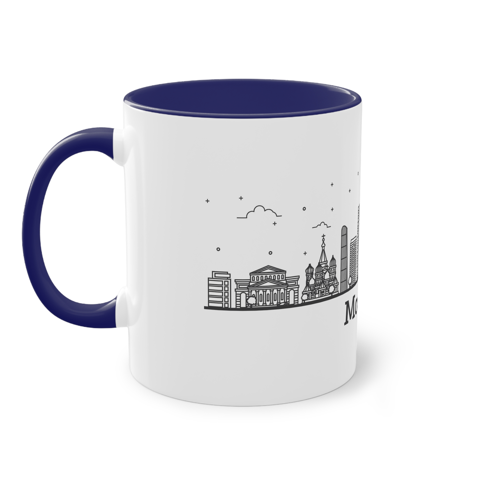 Moscow Outline Bold Two Tone Coffee Mug 11oz - Image 43