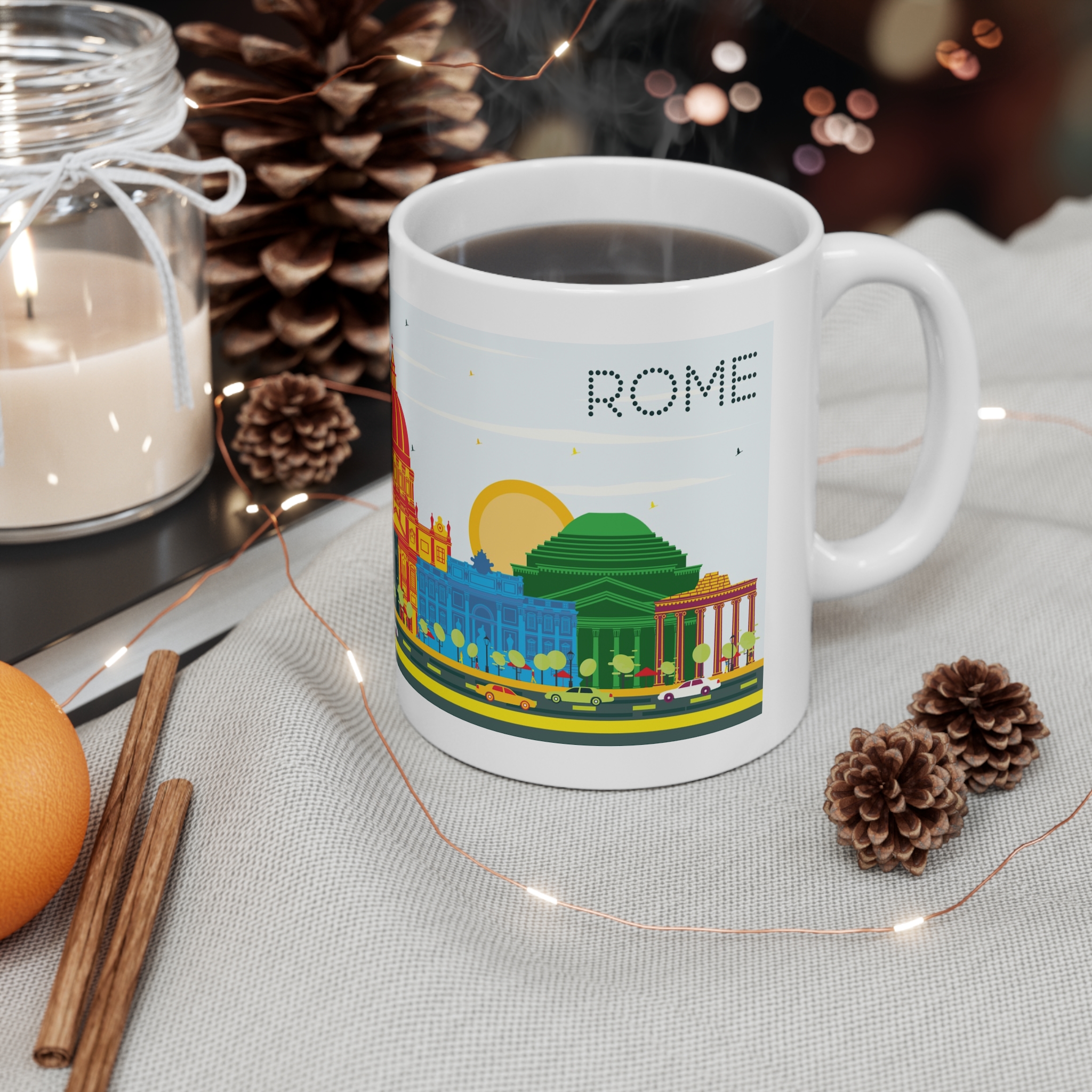Rome New Color 11oz White Mug - Image 4