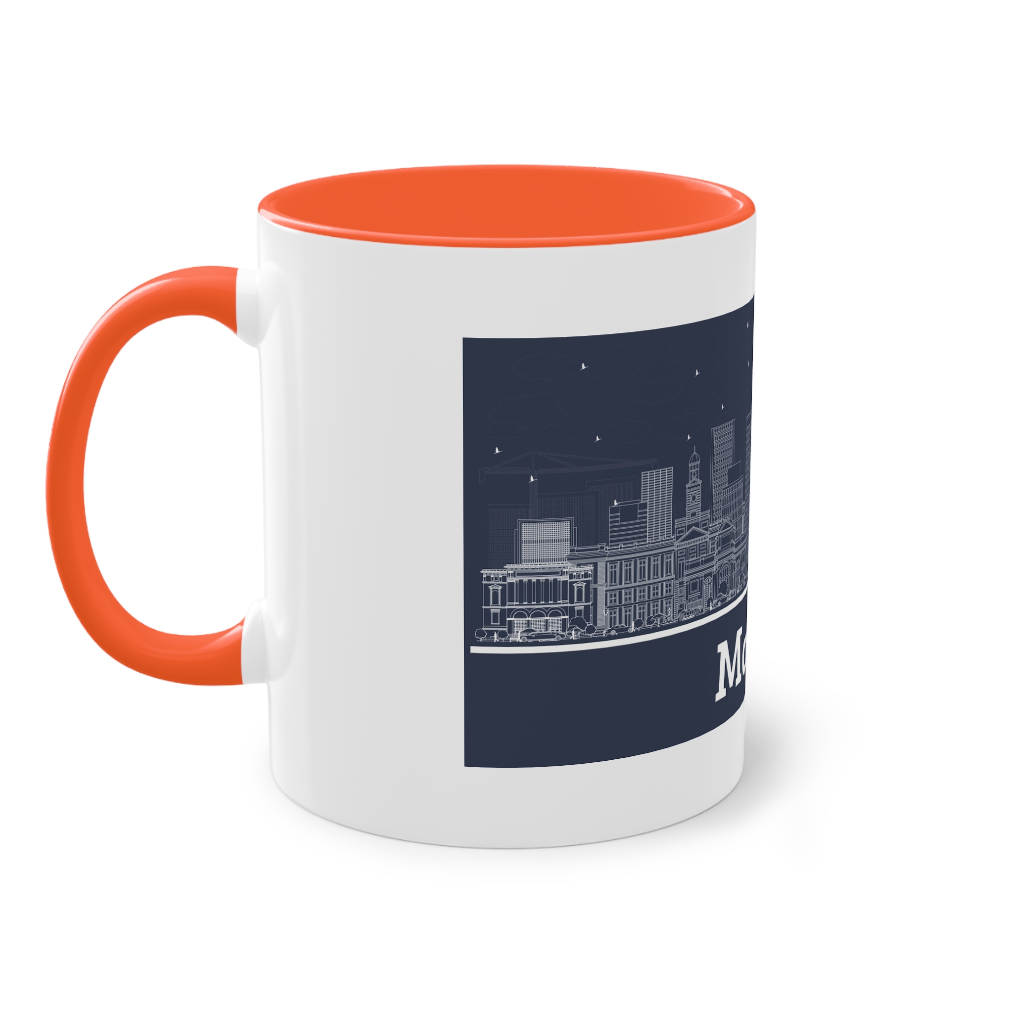 Madrid New Outline Inverse Two Tone Coffee Mug 11oz - Image 15