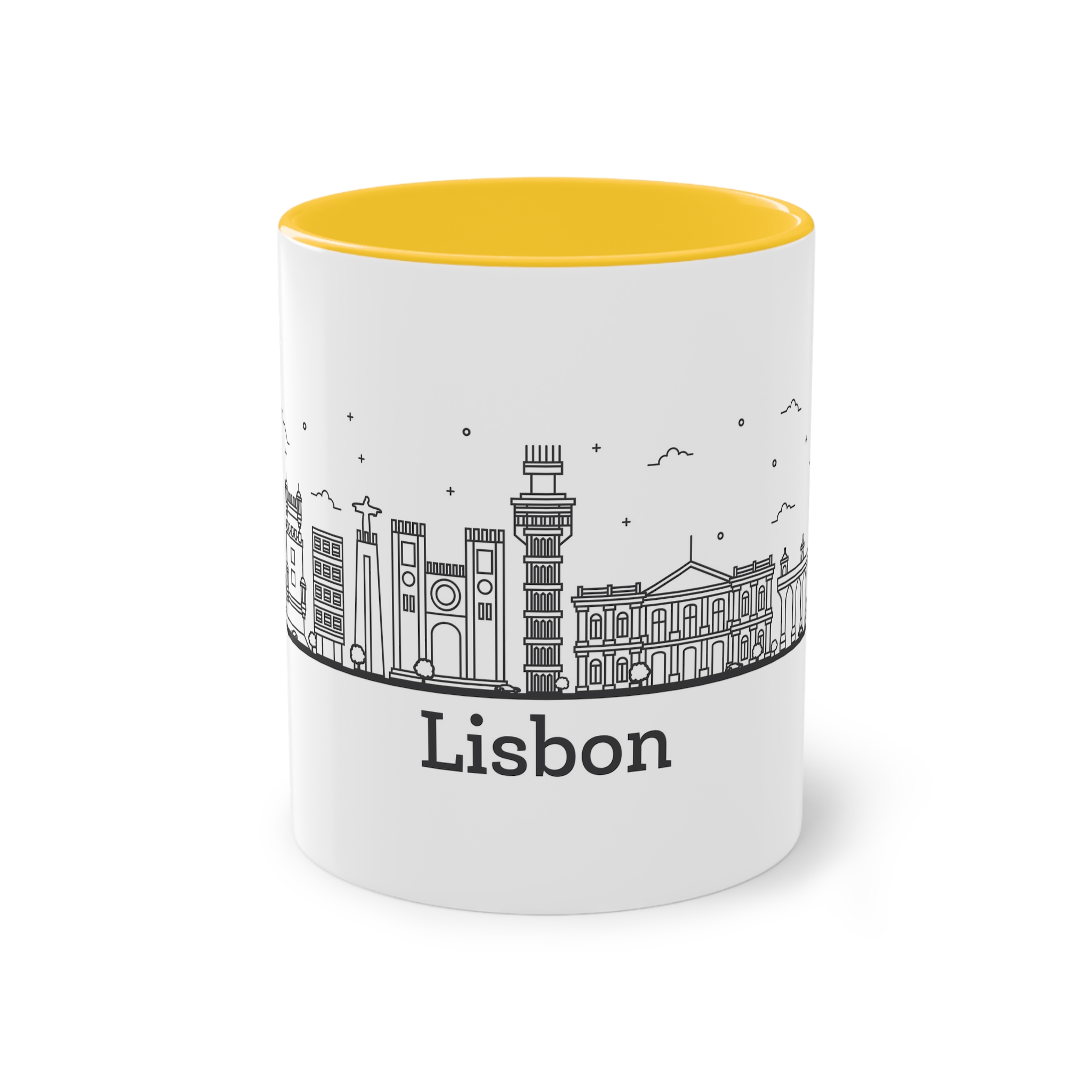 Lisbon Outline Bold Two Tone Coffee Mug 11oz - Image 17