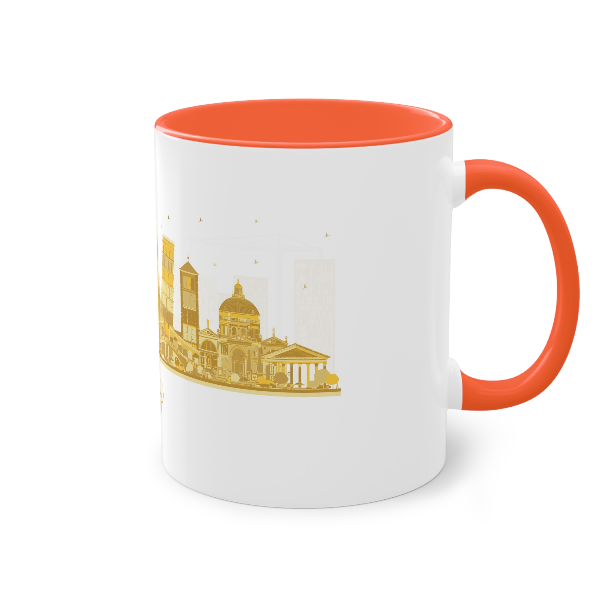 Italy Silhouette Golden 1 Two Tone Coffee Mug 11oz - Image 16