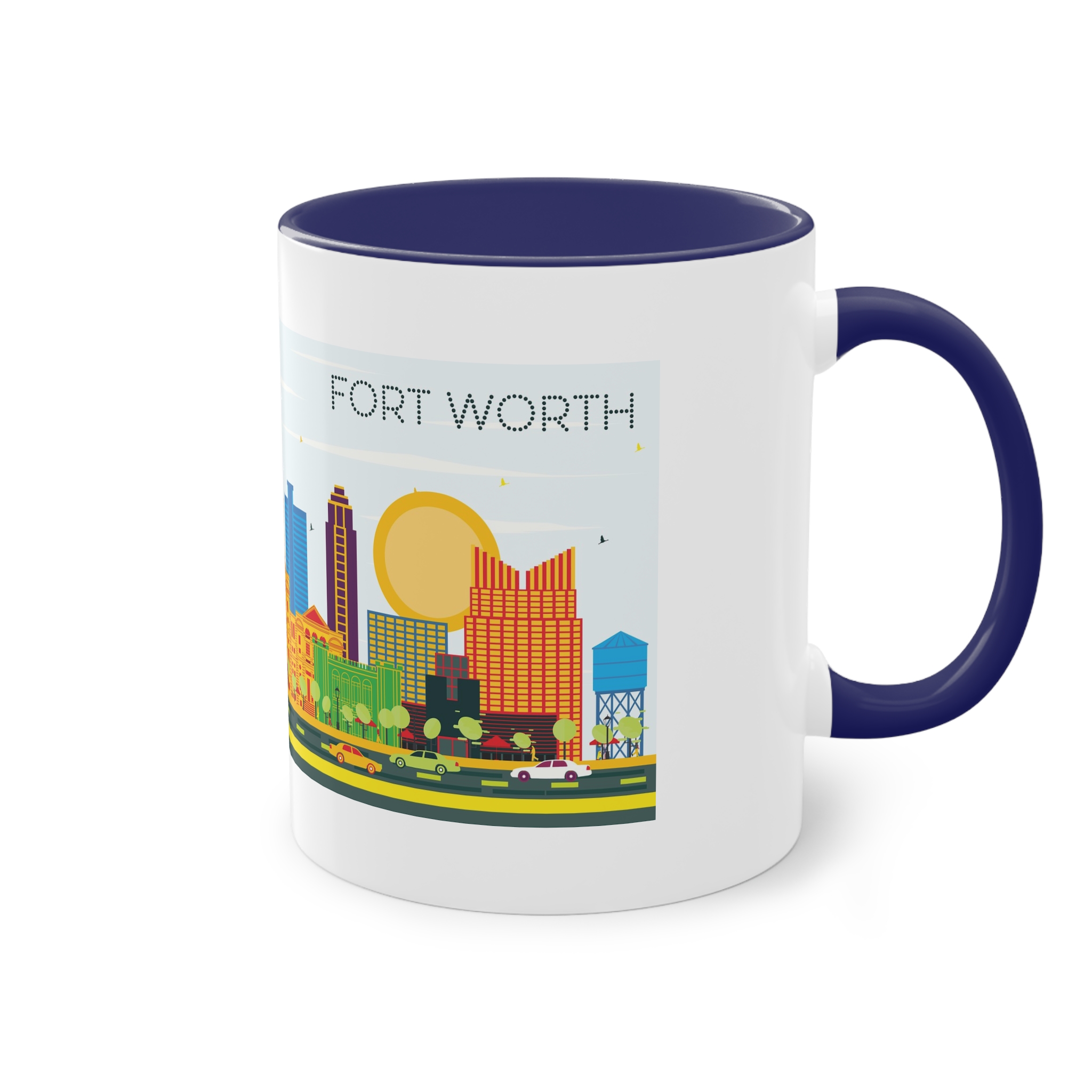 Fort Worth Color Two Tone Coffee Mug 11oz - Image 44