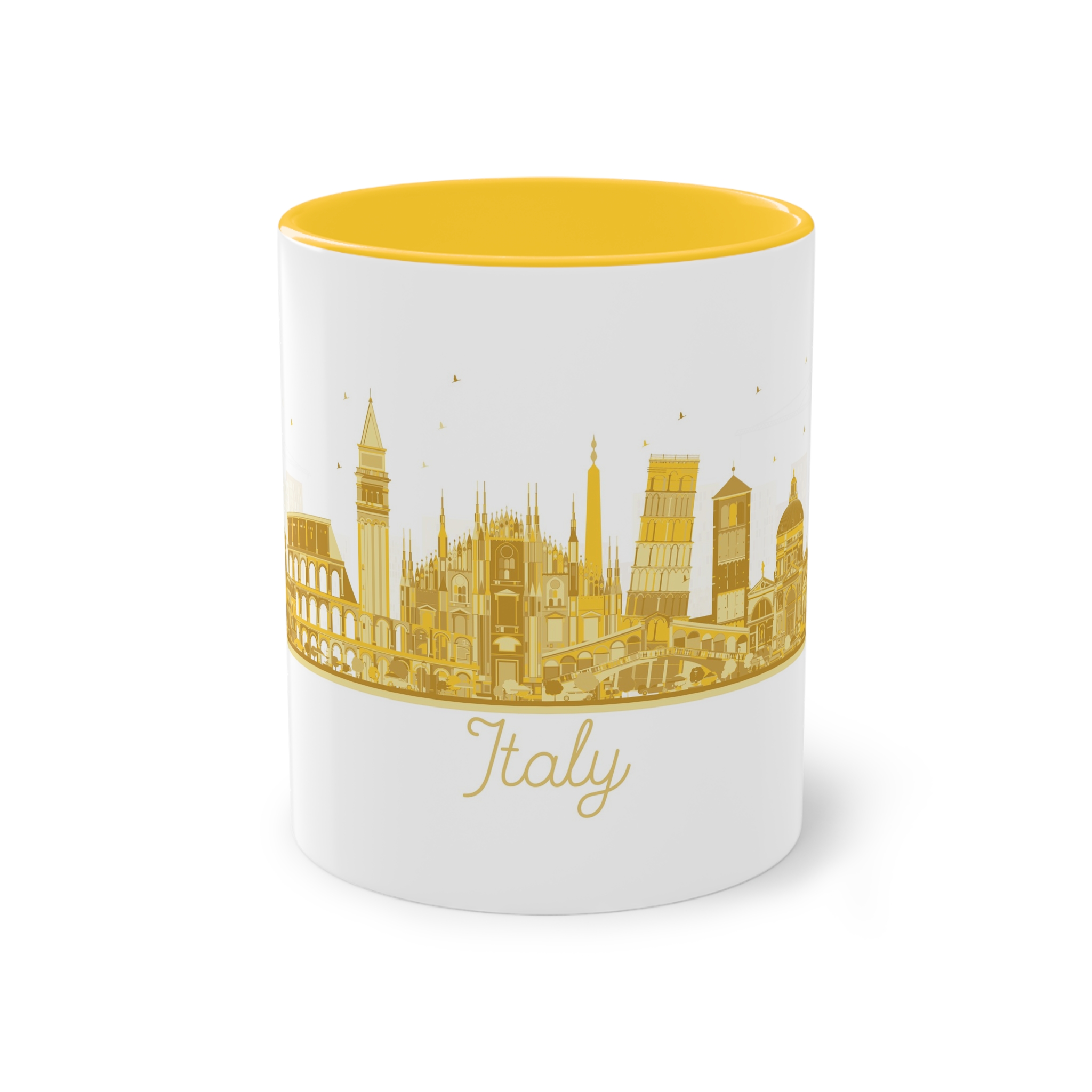 Italy Silhouette Golden 1 Two Tone Coffee Mug 11oz - Image 17