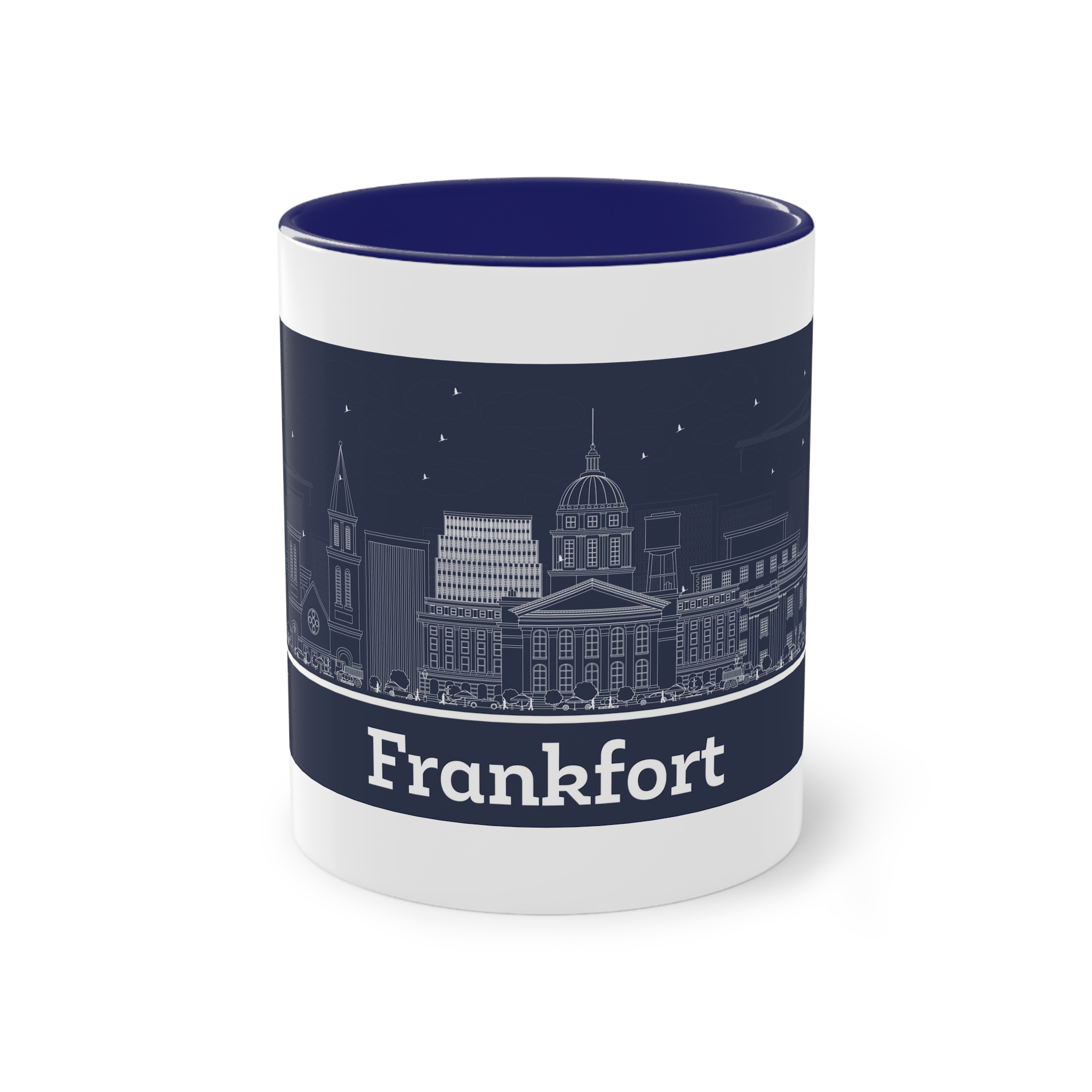 Frankfort Outline Inverse Two Tone Coffee Mug 11oz - Image 41