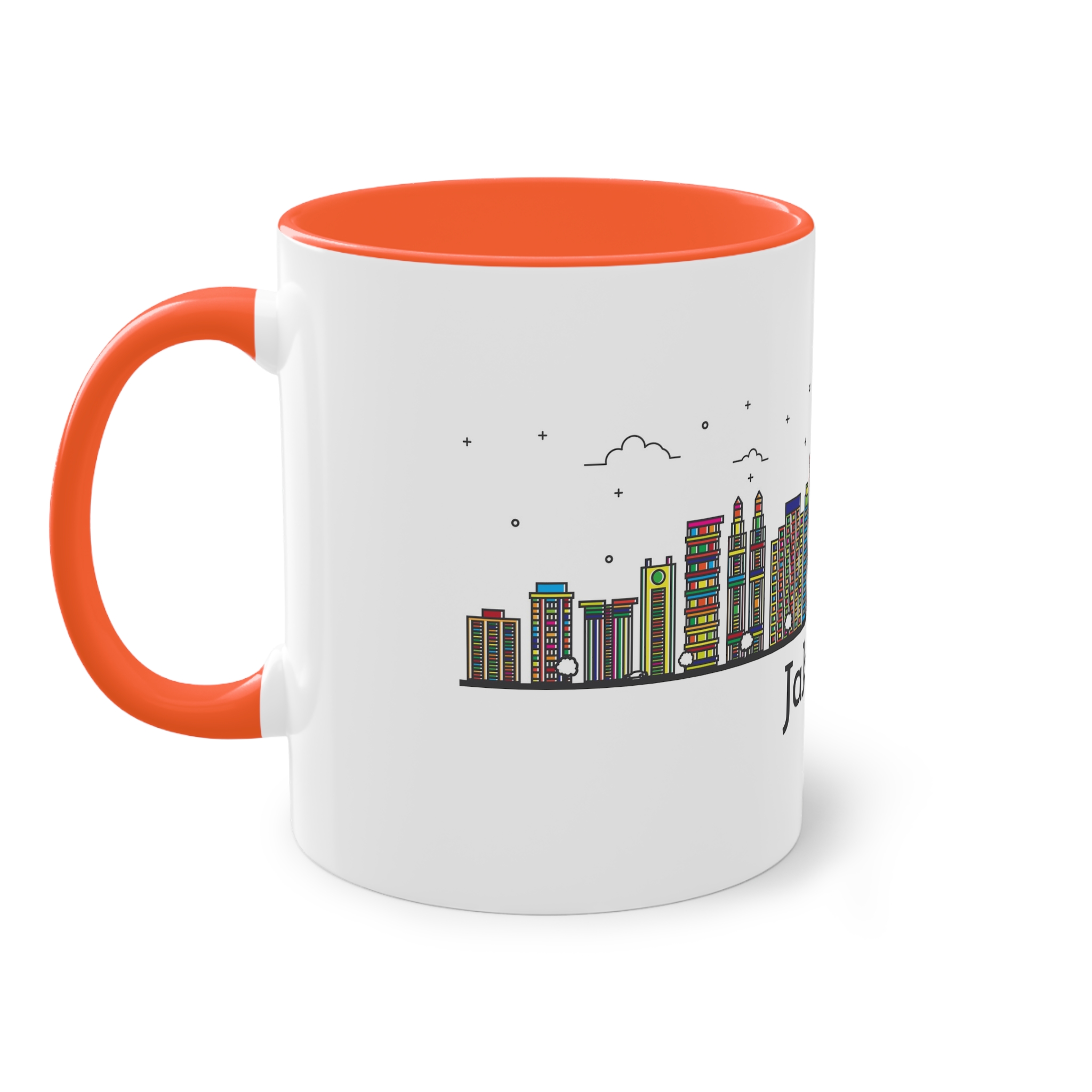 Jakarta Outline Bold Color Two Tone Coffee Mug 11oz - Image 15