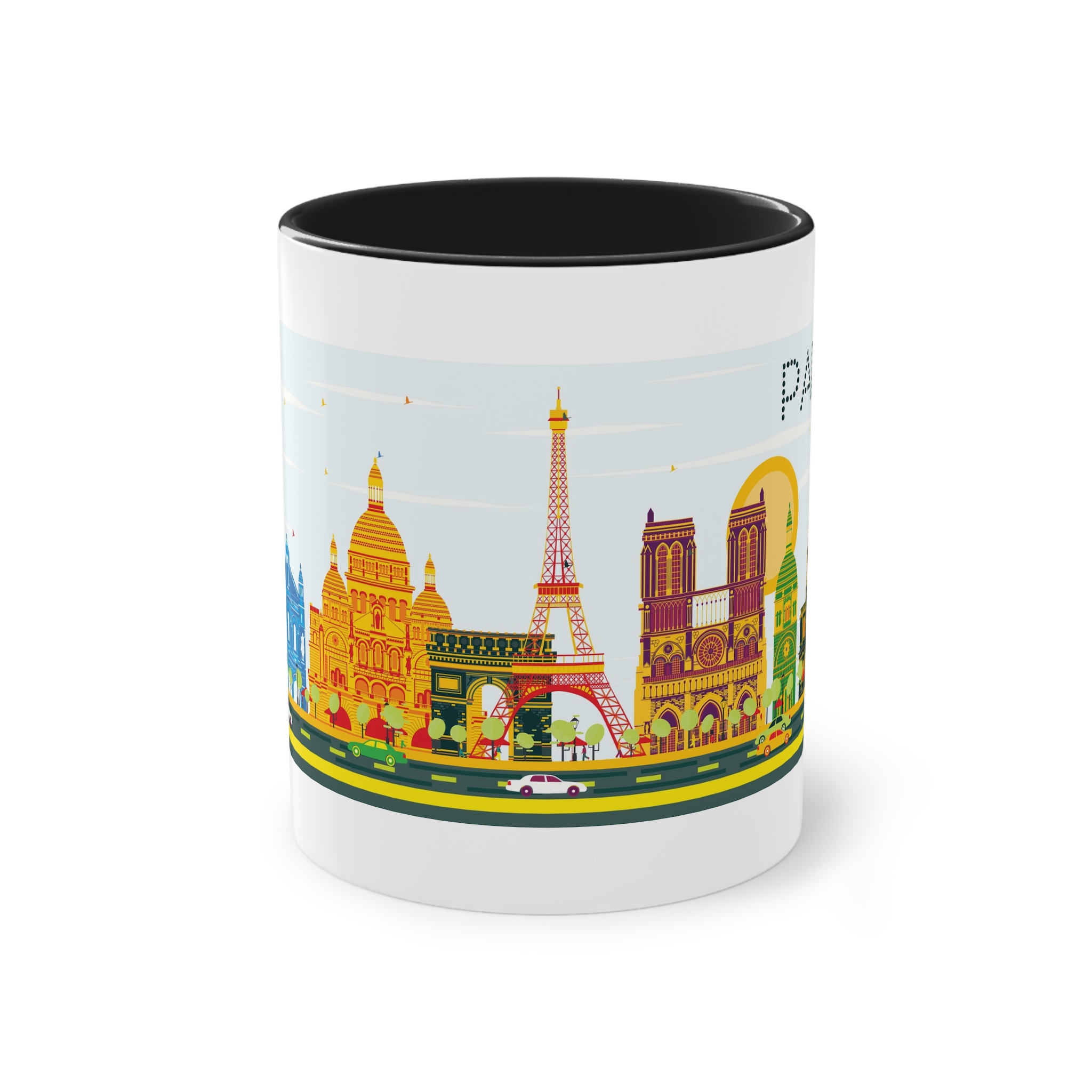 Paris Color Two Tone Coffee Mug 11oz - Image 9