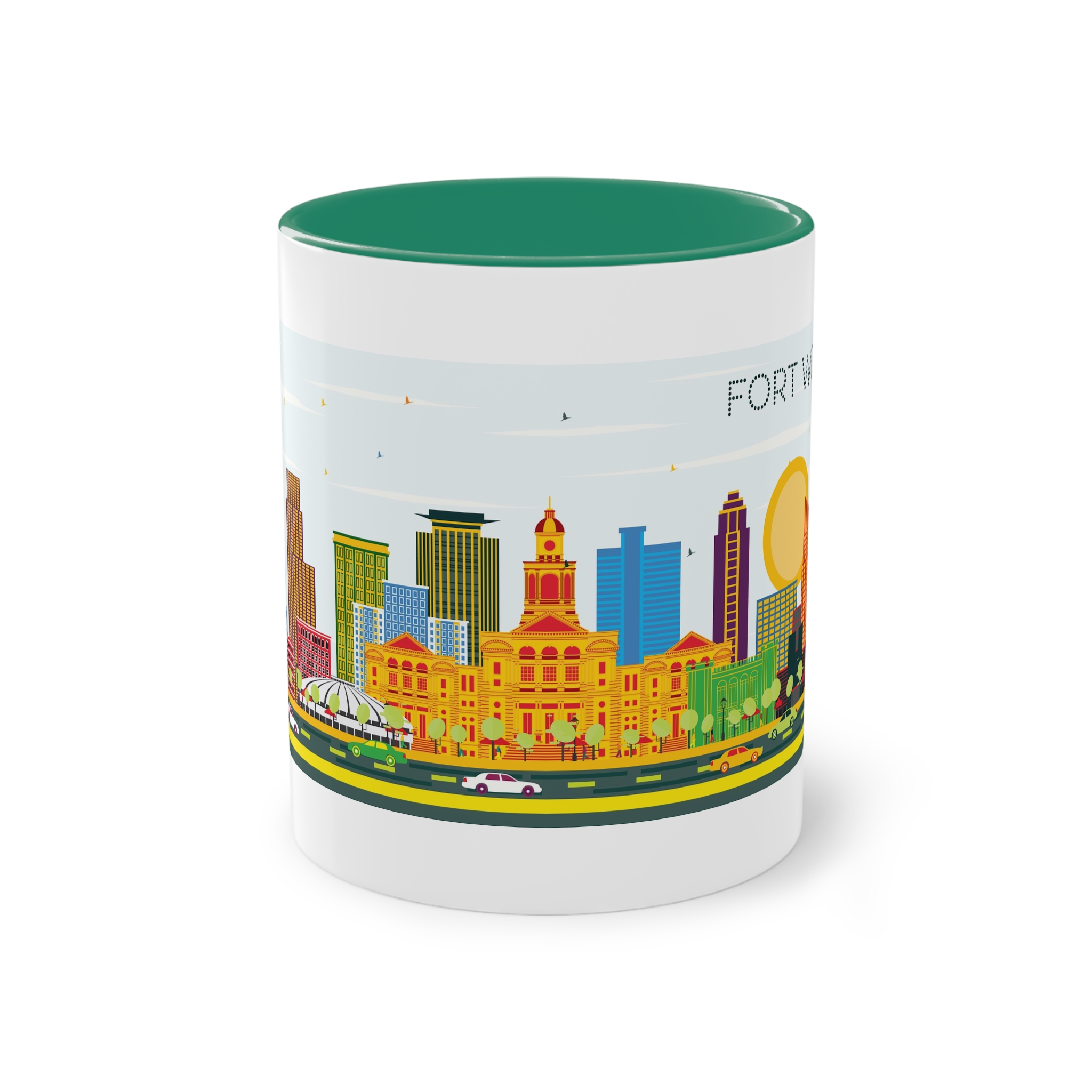 Fort Worth Color Two Tone Coffee Mug 11oz - Image 29