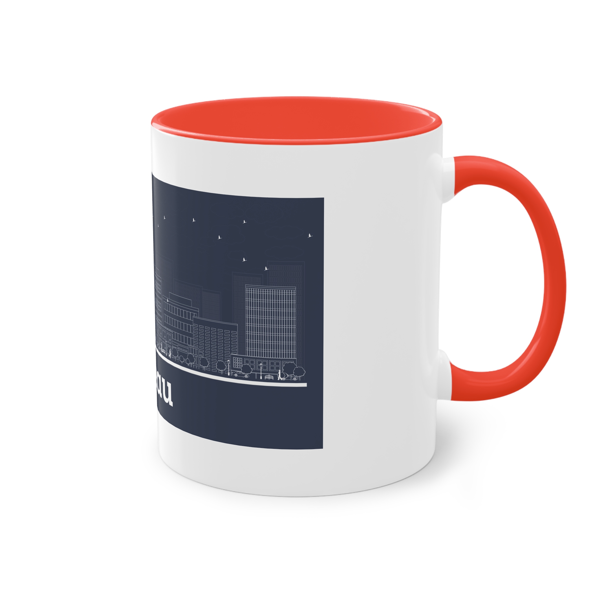 Juneau Outline Inverse Two Tone Coffee Mug 11oz - Image 4