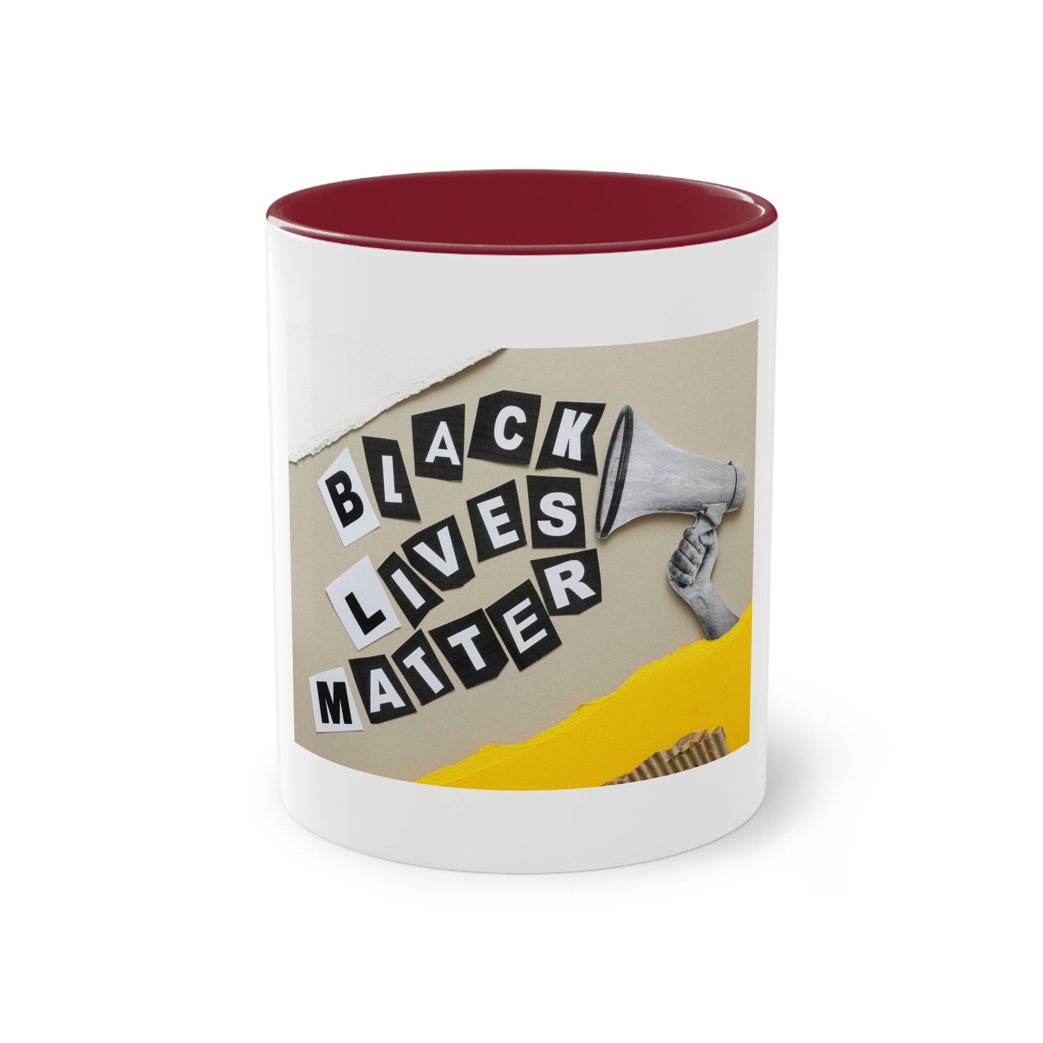 Black Lives Matter Collage Two Tone Coffee Mug 11oz - Image 5